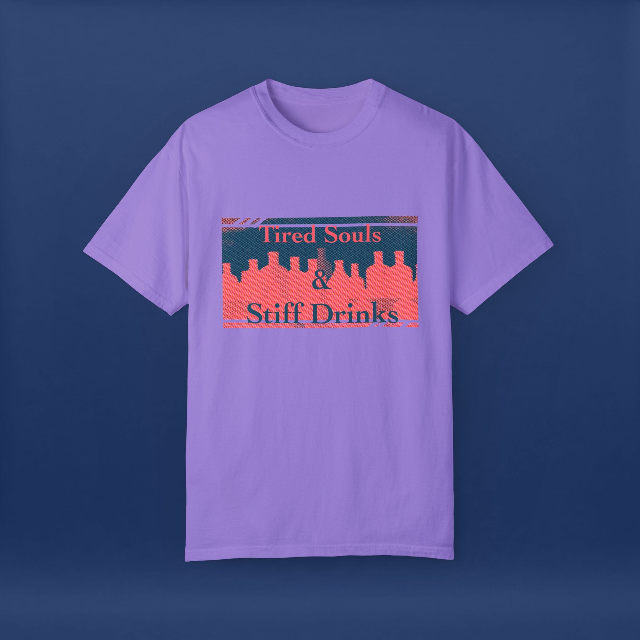 Pop Art Style Liquor Bottle - Summer Short Sleeve Graphic Tee for Men & Women