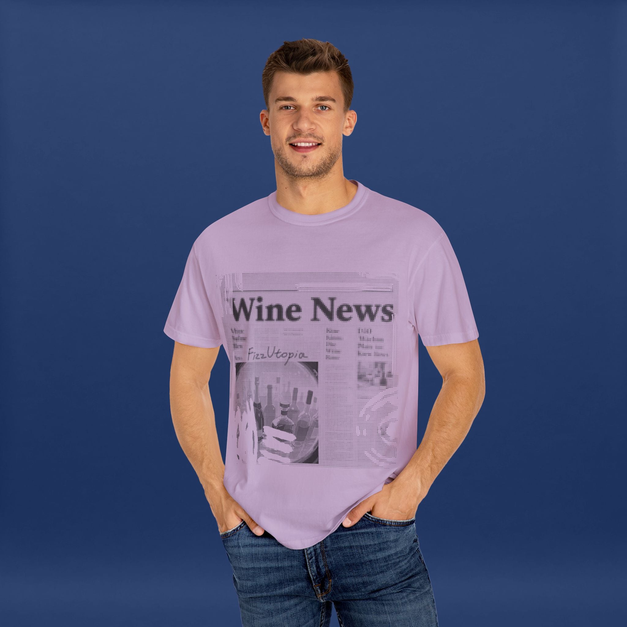 wine news - Summer Short Sleeve Graphic Tee for Men & Women（black）