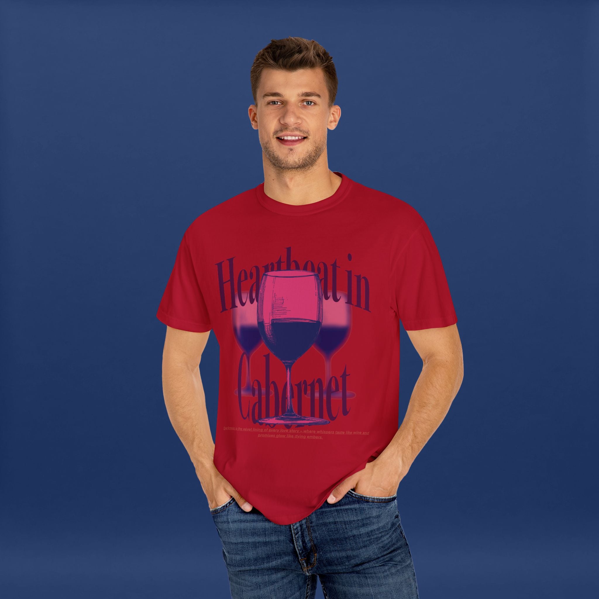 Red Wine Glass - Summer Short Sleeve Graphic Tee for Men & Women
