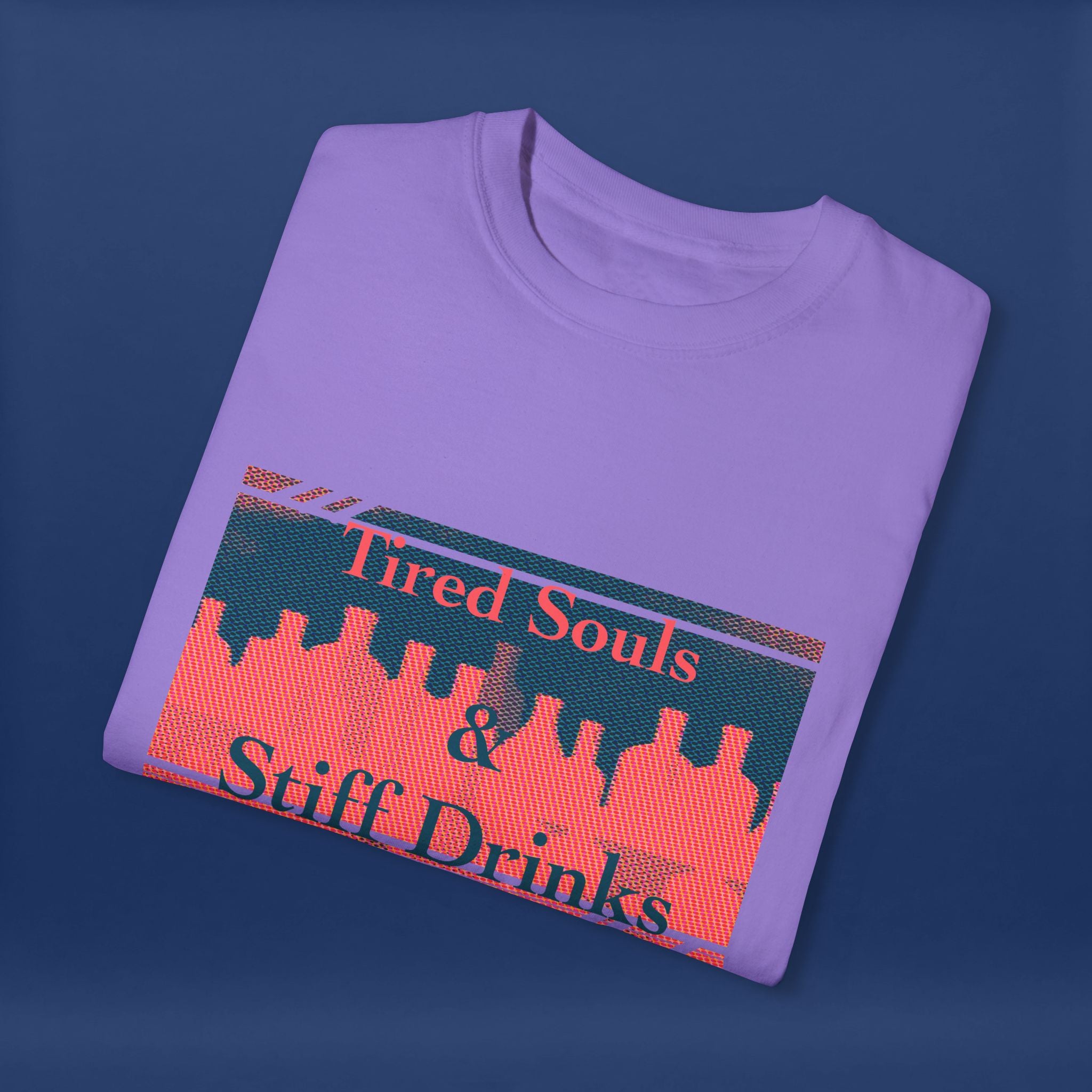 Pop Art Style Liquor Bottle - Summer Short Sleeve Graphic Tee for Men & Women