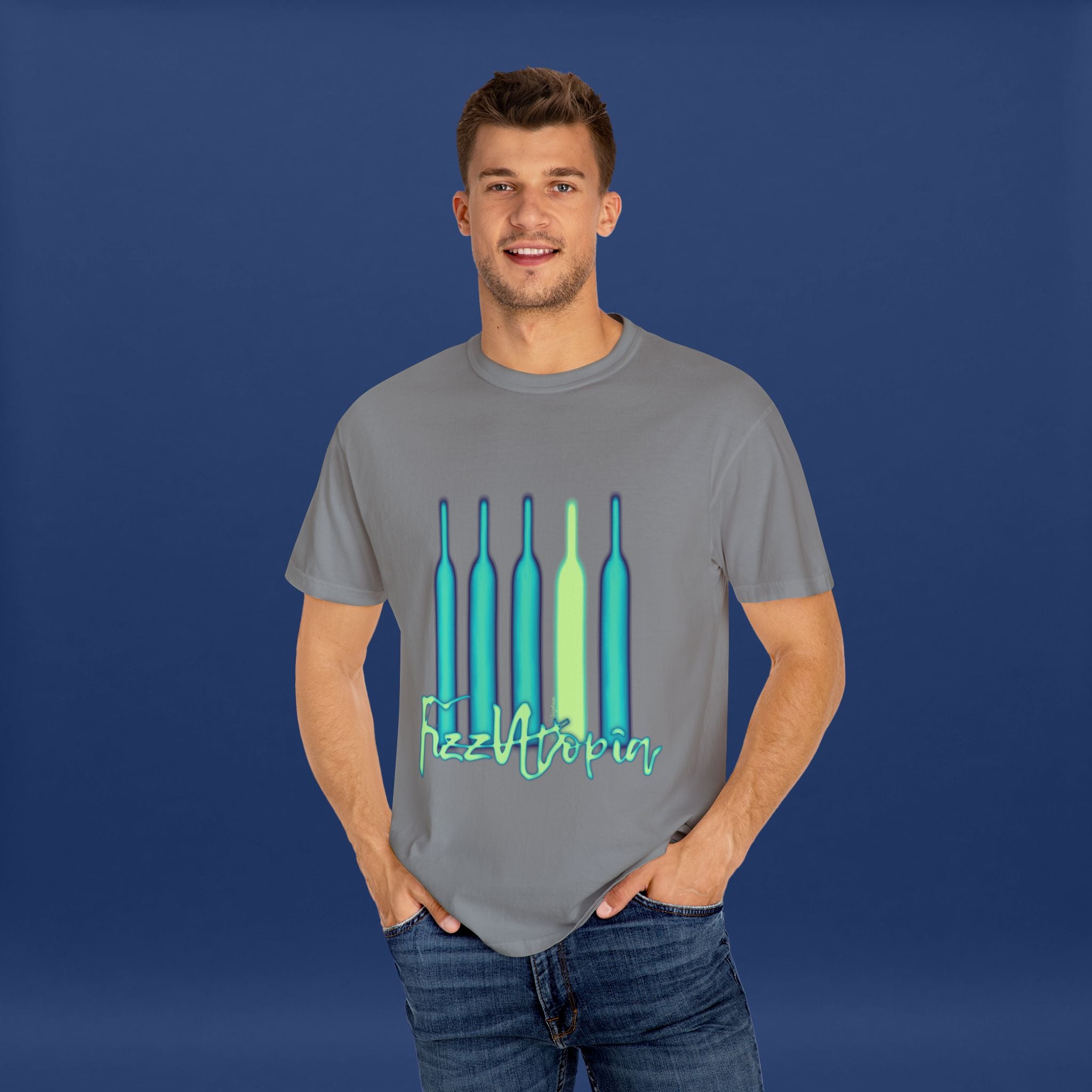Cyberpunk Neon Vodka  Summer Short Sleeve Graphic Tee for Men & Women