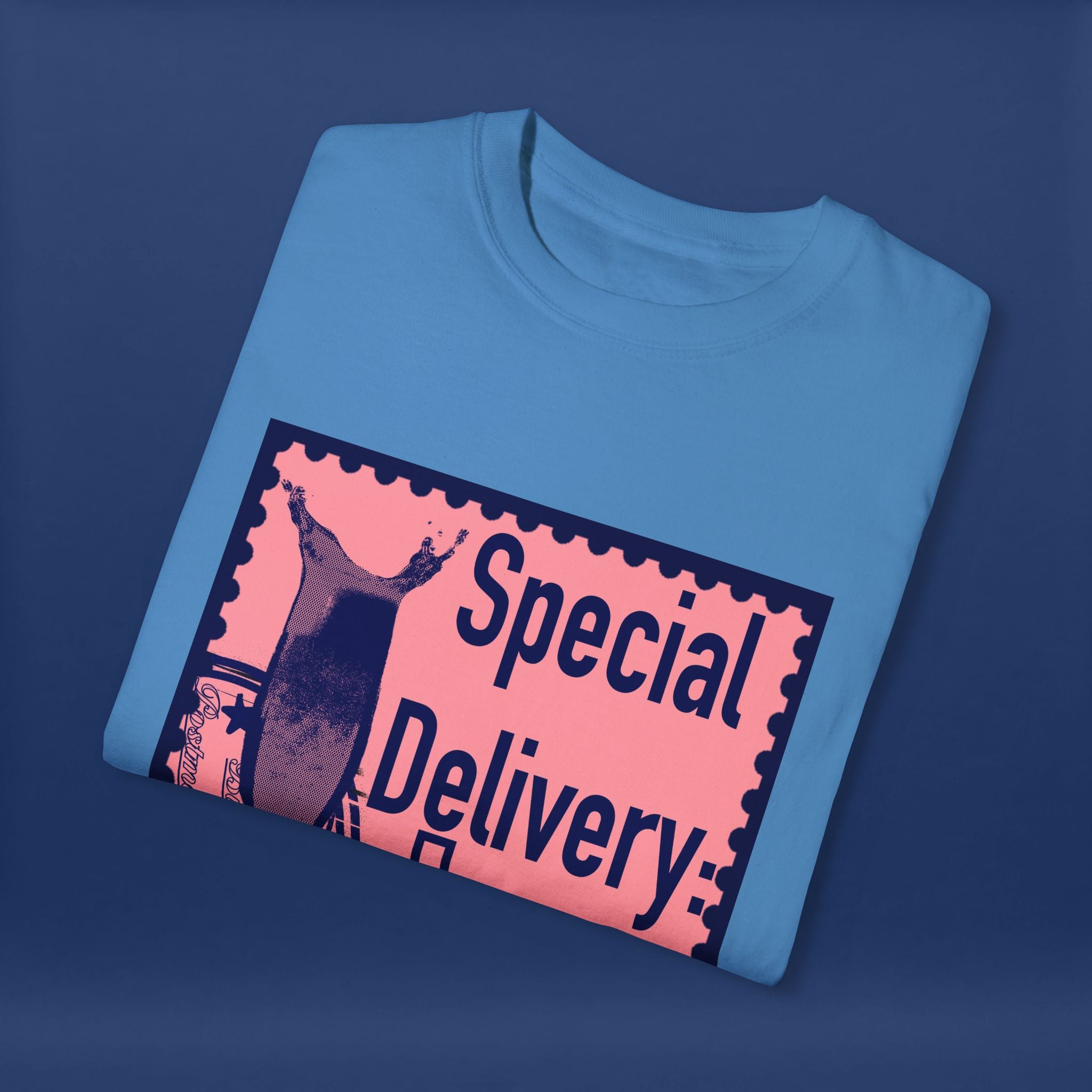 Happy Champagne Stamp- Summer Short Sleeve Graphic Tee for Men & Women