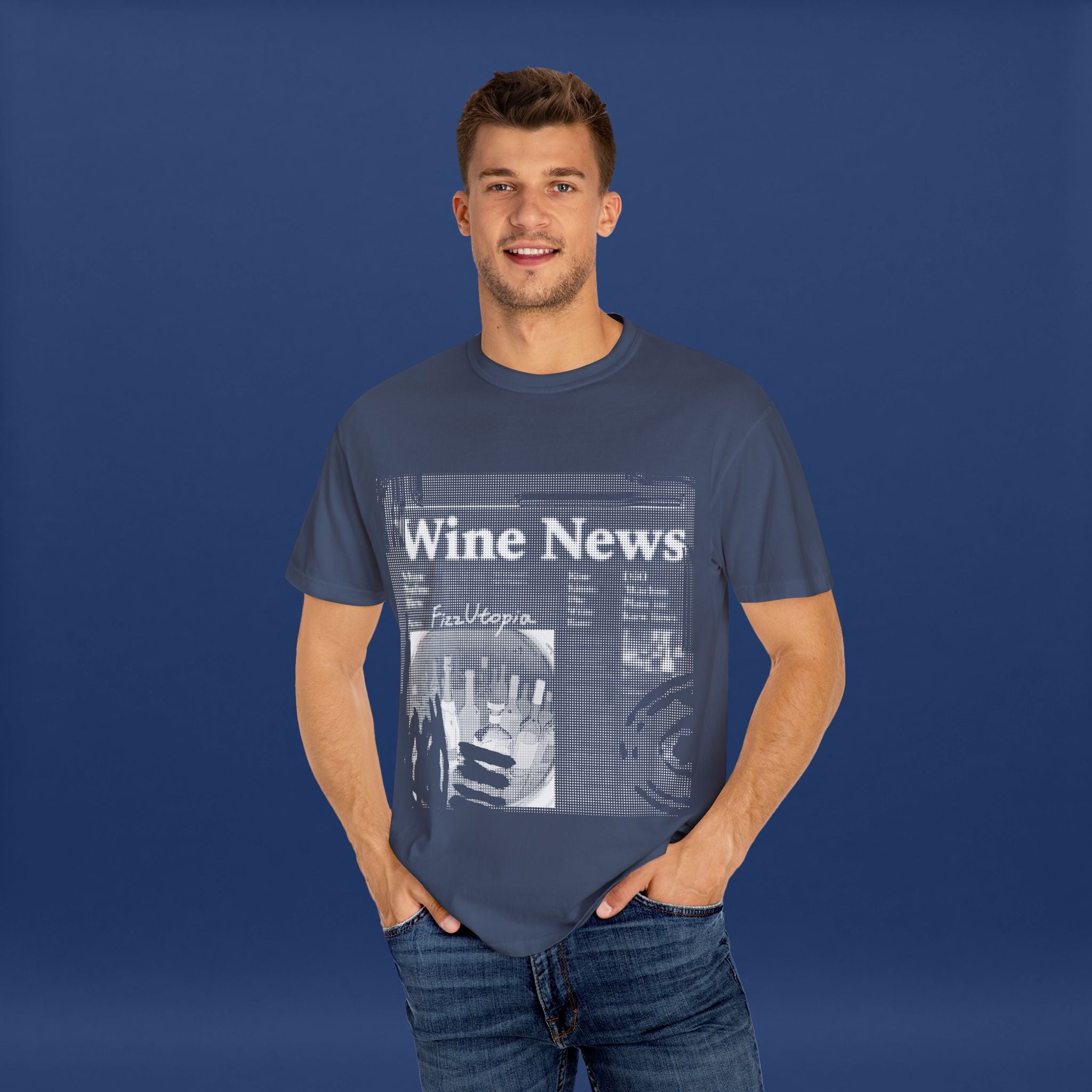 wine news - Summer Short Sleeve Graphic Tee for Men & Women（white）