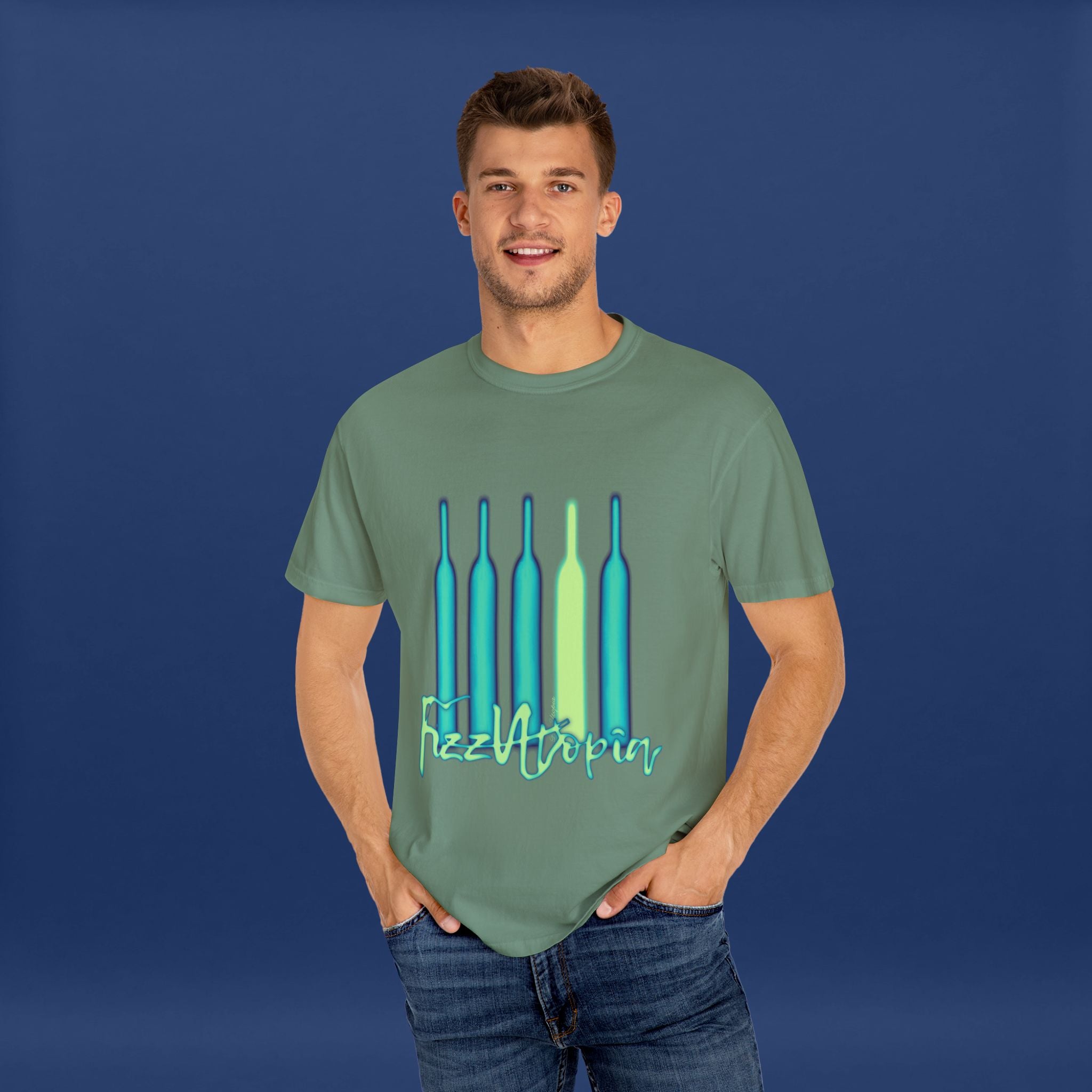 Cyberpunk Neon Vodka  Summer Short Sleeve Graphic Tee for Men & Women