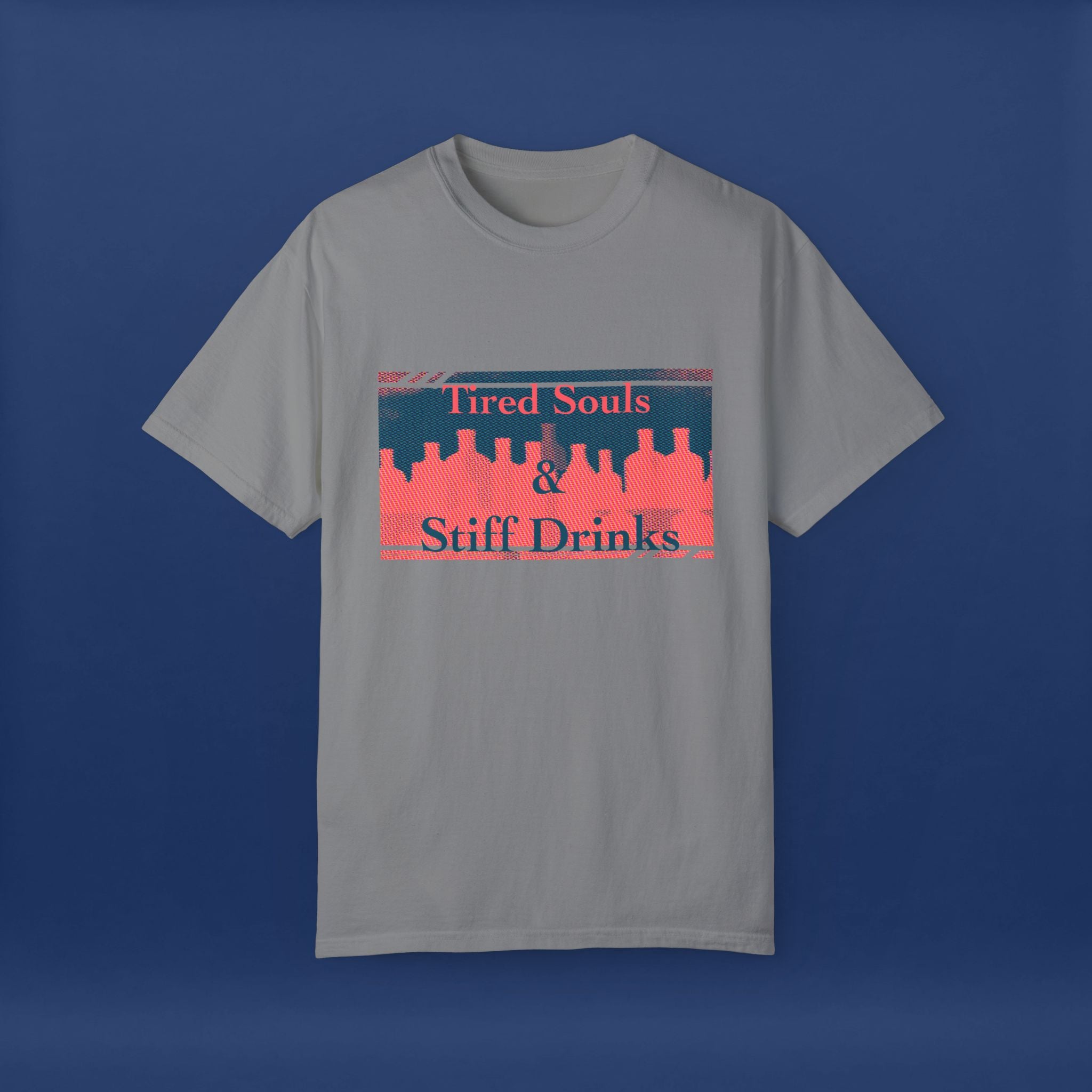 Pop Art Style Liquor Bottle - Summer Short Sleeve Graphic Tee for Men & Women