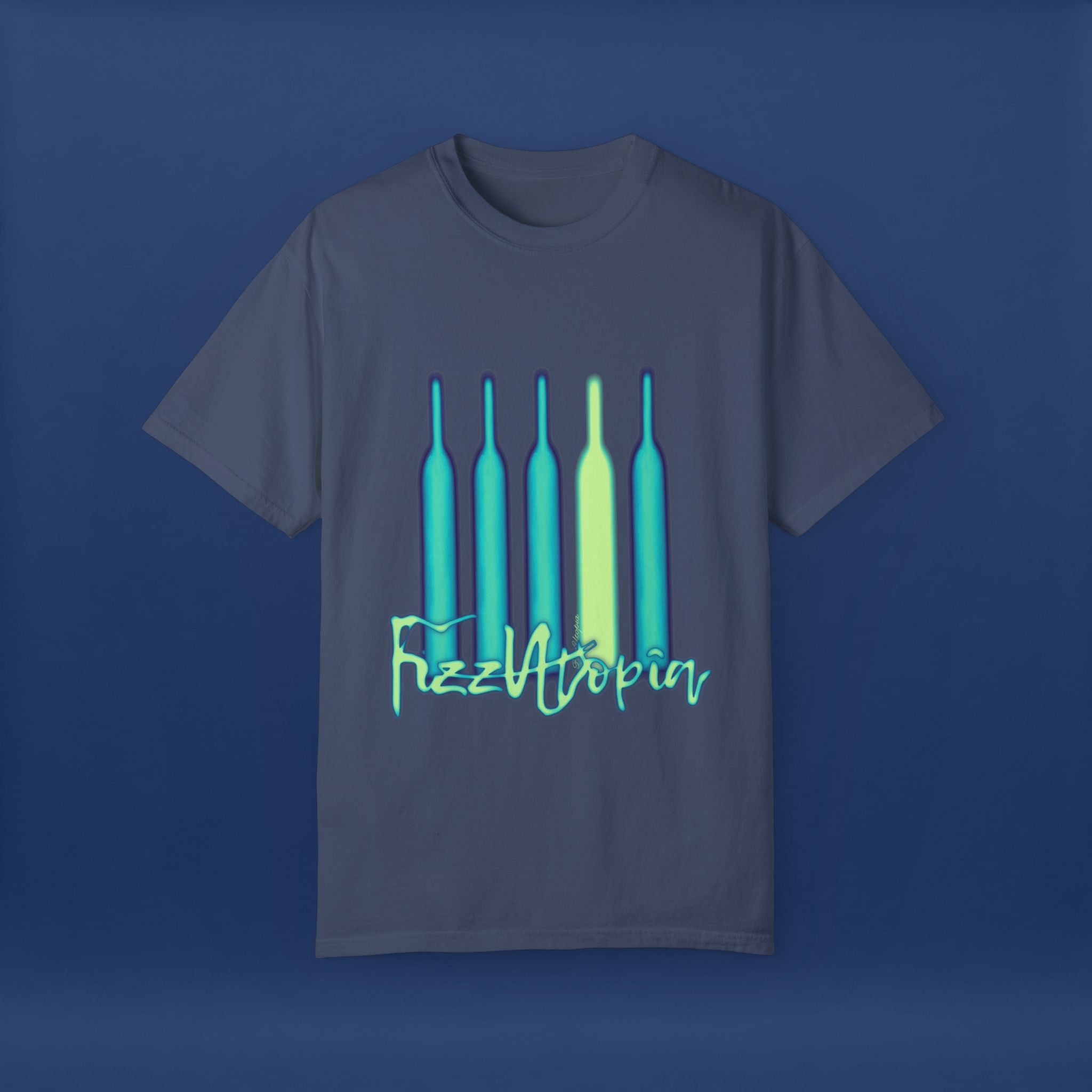 Cyberpunk Neon Vodka  Summer Short Sleeve Graphic Tee for Men & Women