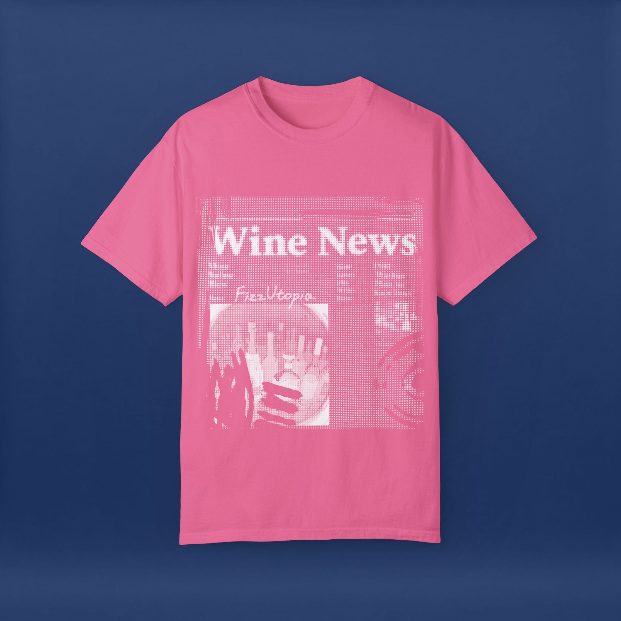 wine news - Summer Short Sleeve Graphic Tee for Men & Women（white）