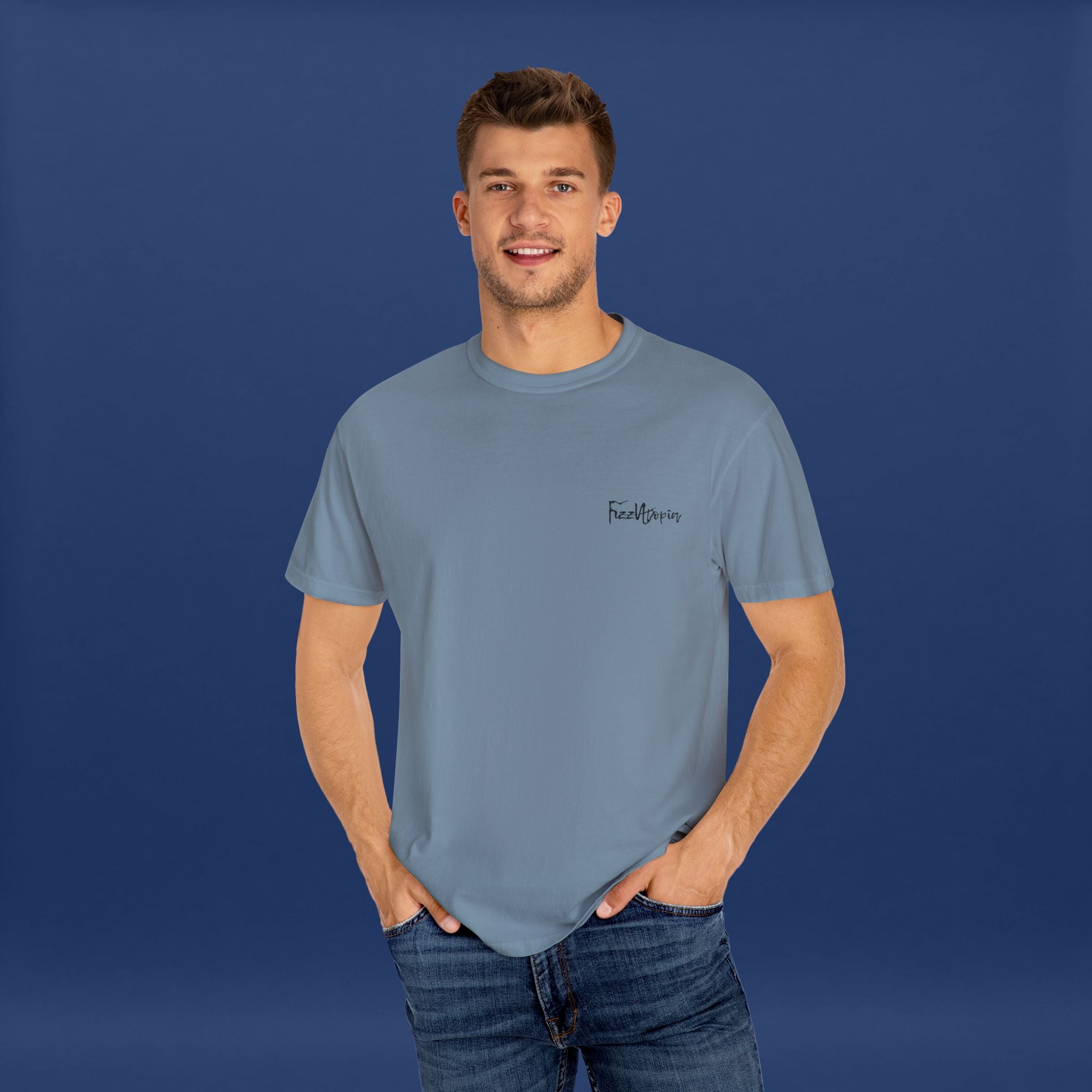 Digital Distortion Typography- Summer Short Sleeve Graphic Tee for Men & Women