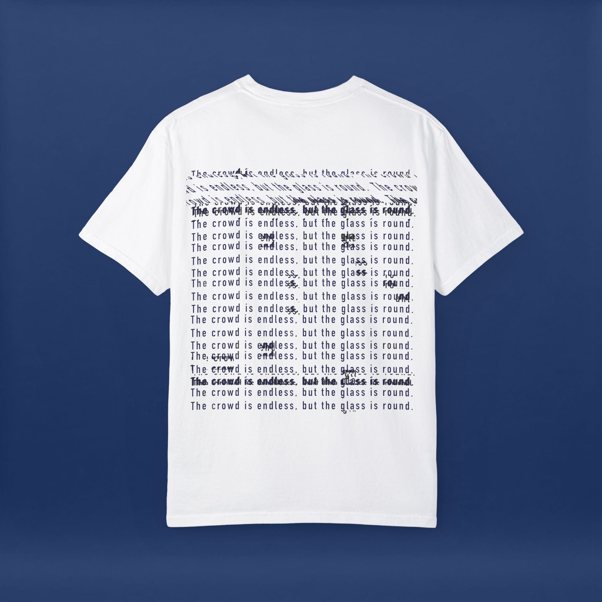 Digital Distortion Typography- Summer Short Sleeve Graphic Tee for Men & Women