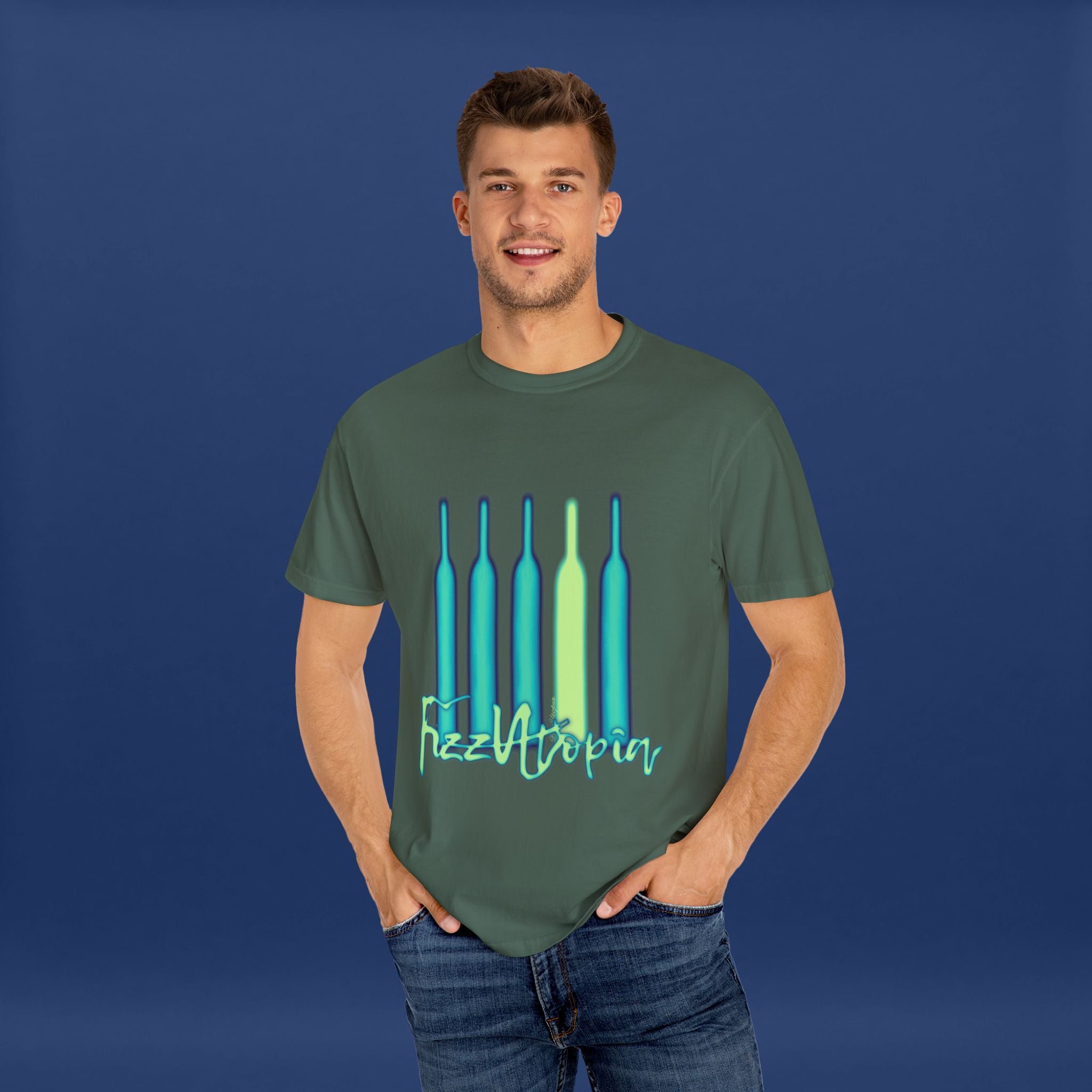 Cyberpunk Neon Vodka  Summer Short Sleeve Graphic Tee for Men & Women