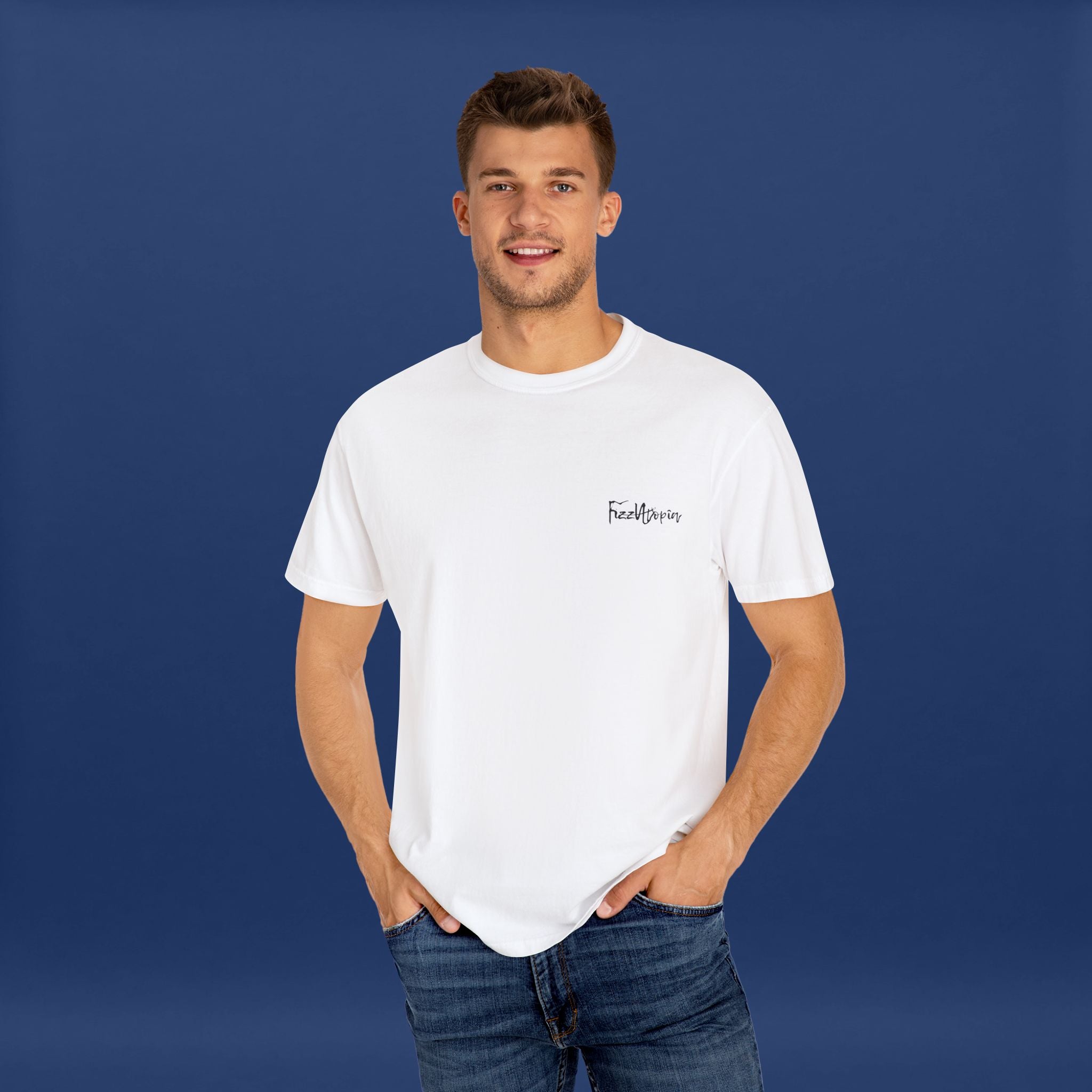 Digital Distortion Typography- Summer Short Sleeve Graphic Tee for Men & Women