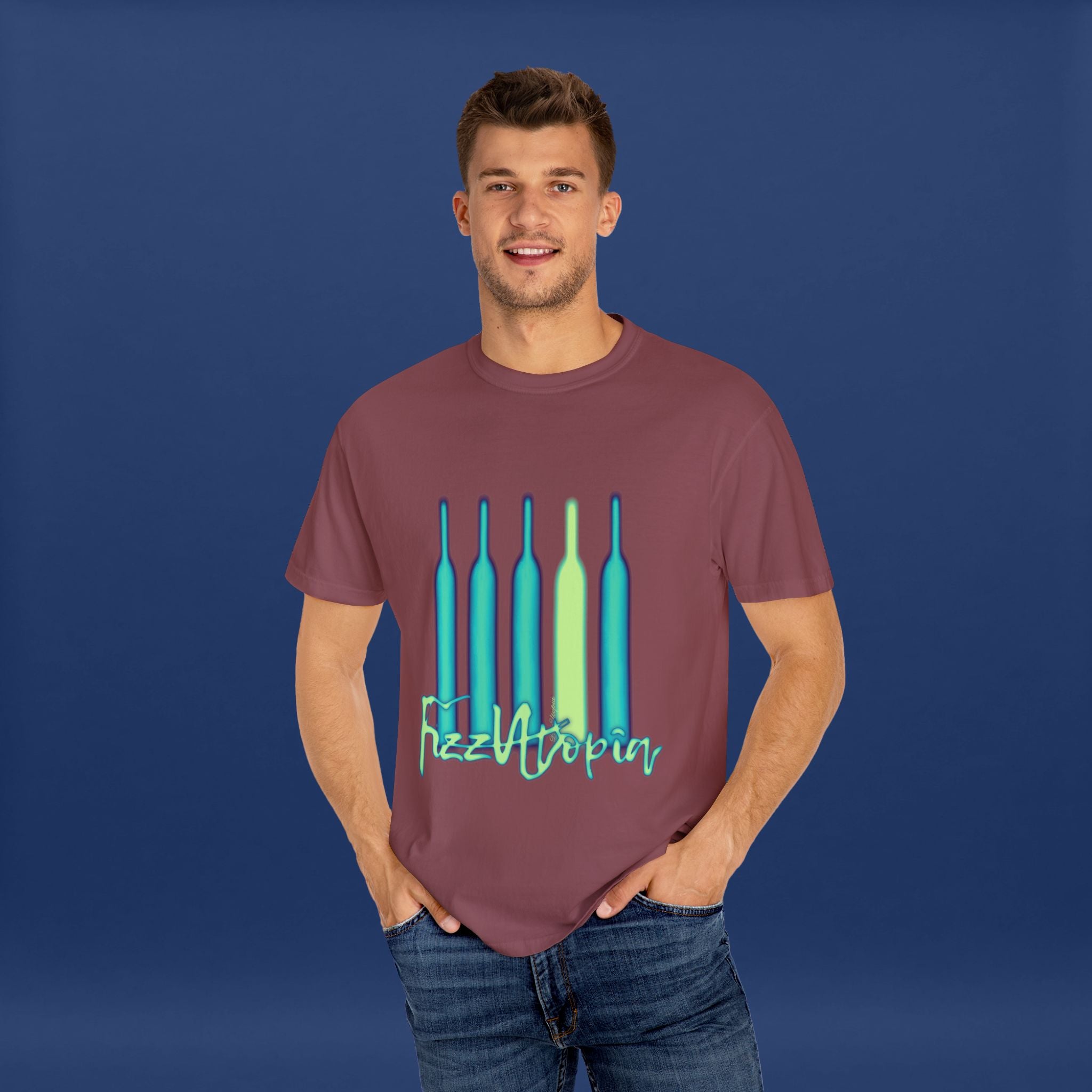 Cyberpunk Neon Vodka  Summer Short Sleeve Graphic Tee for Men & Women
