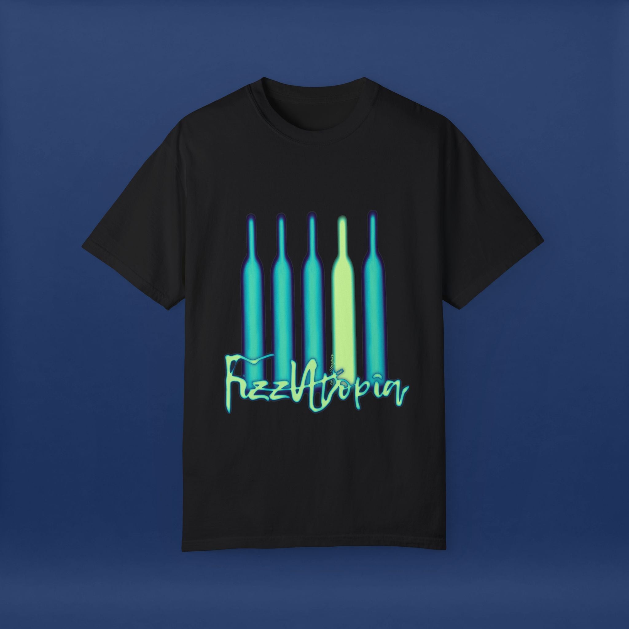 Cyberpunk Neon Vodka  Summer Short Sleeve Graphic Tee for Men & Women