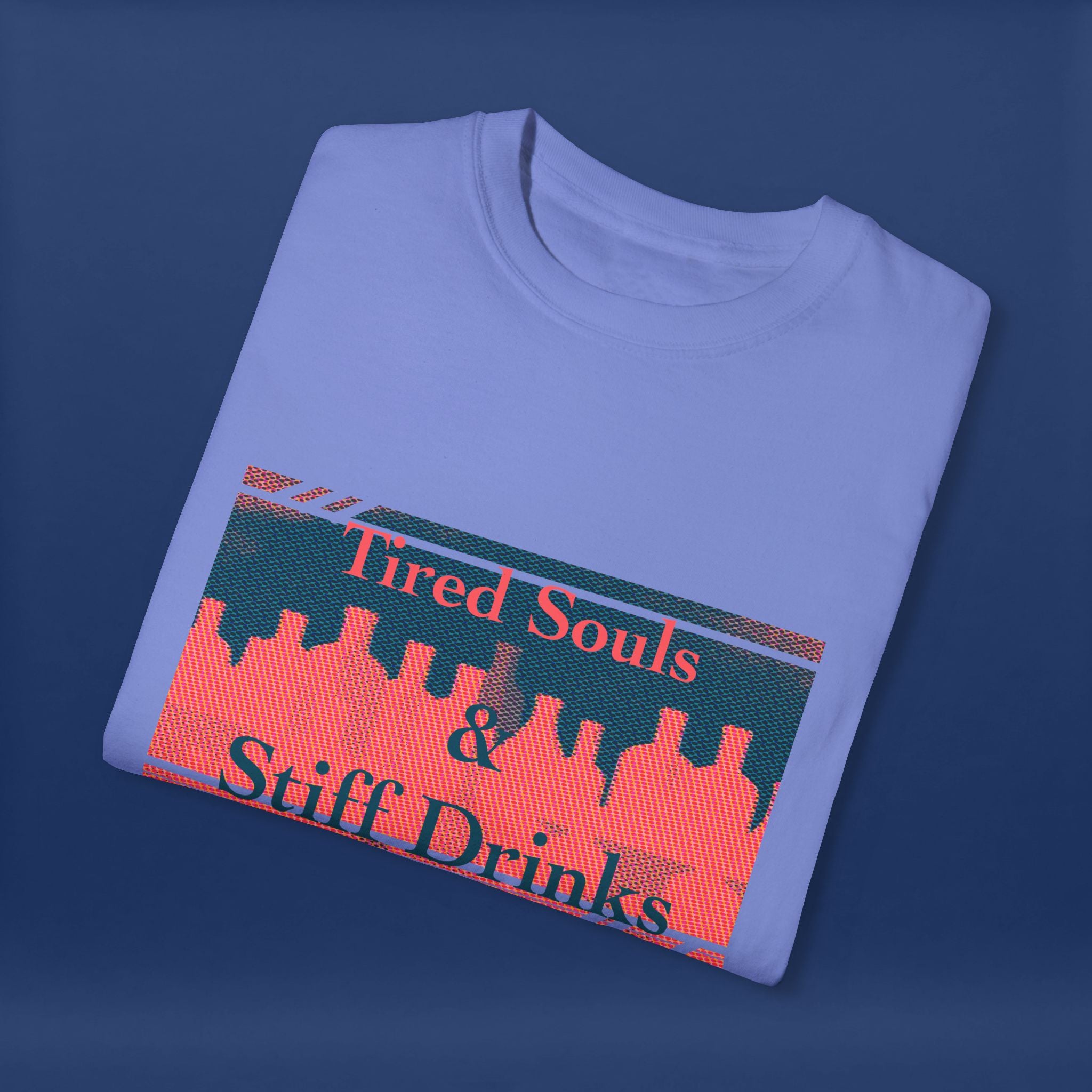 Pop Art Style Liquor Bottle - Summer Short Sleeve Graphic Tee for Men & Women