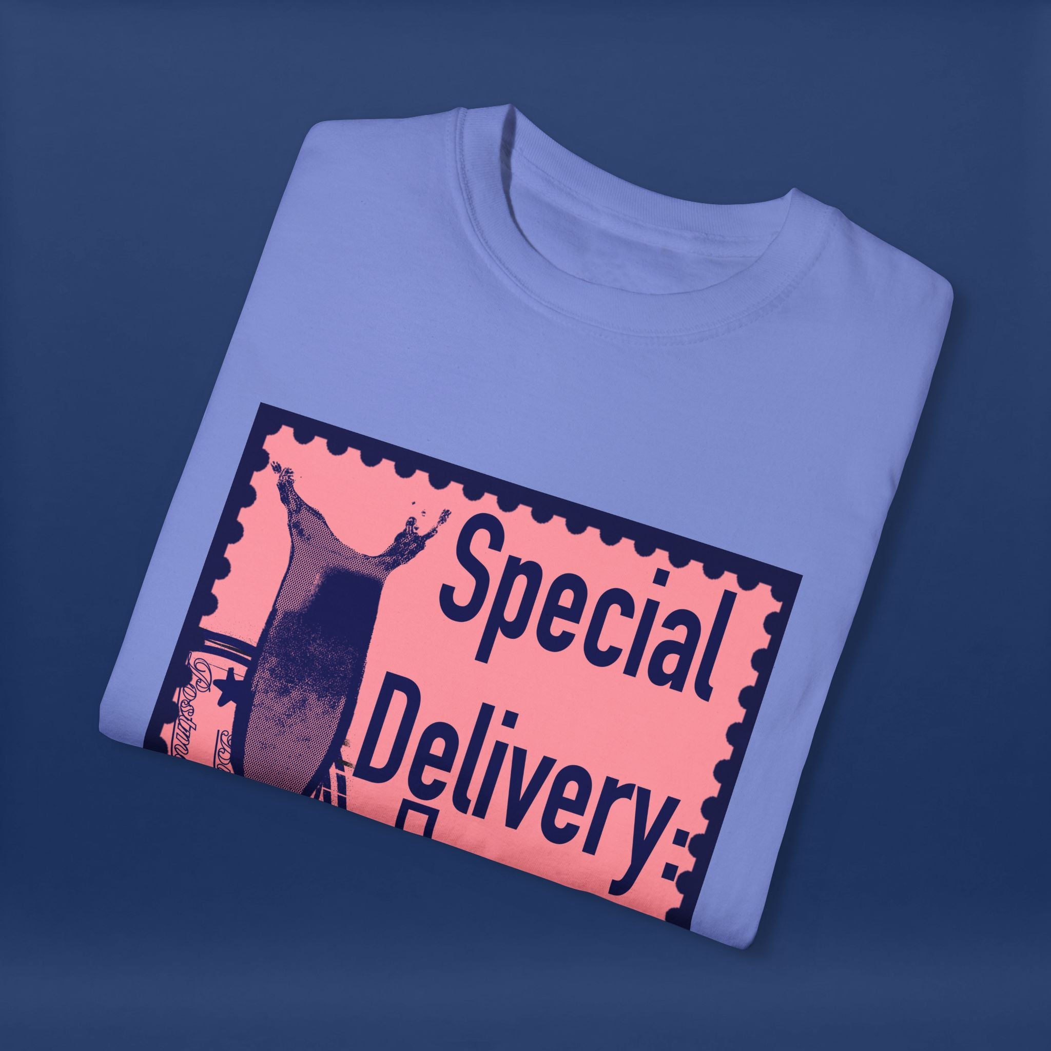 Happy Champagne Stamp- Summer Short Sleeve Graphic Tee for Men & Women
