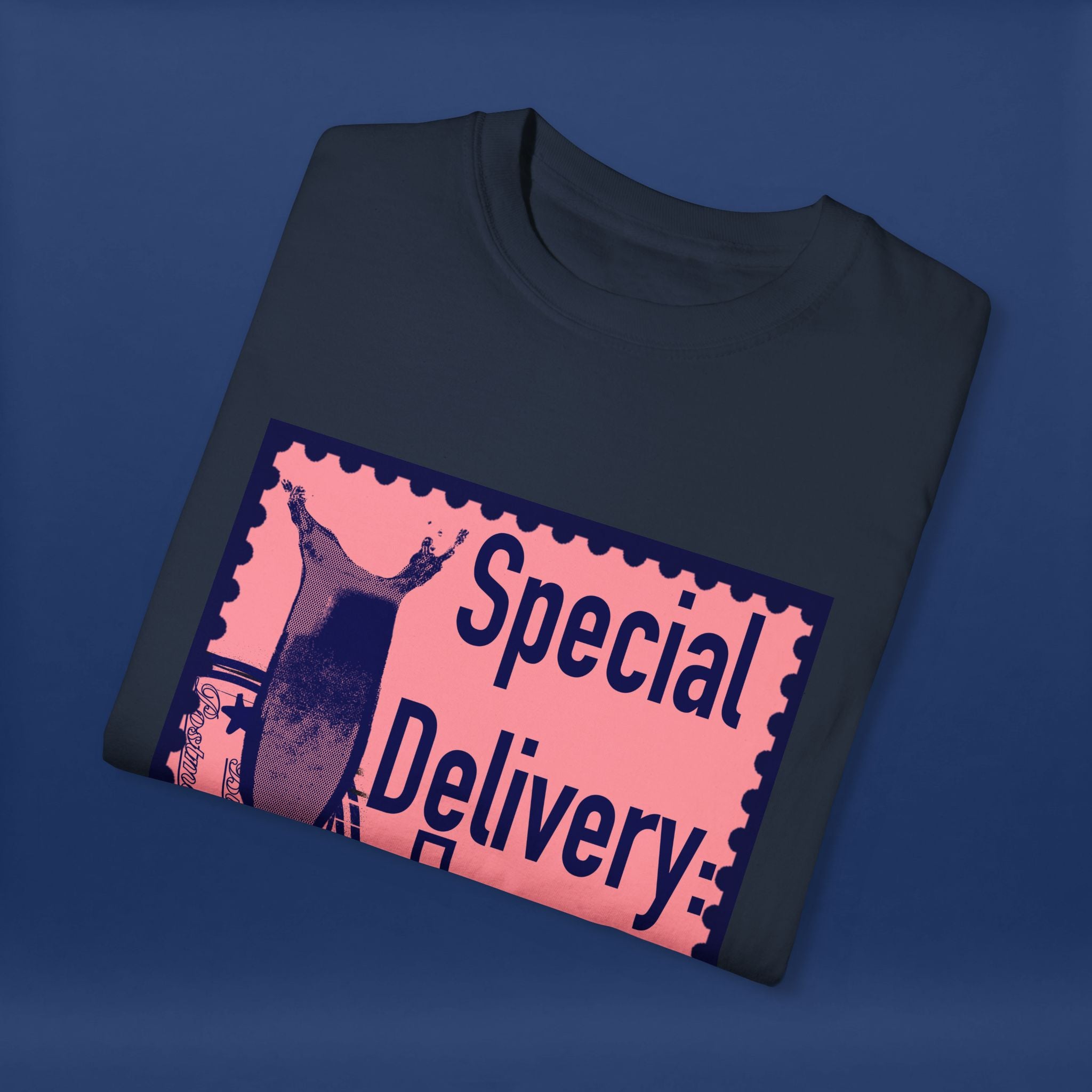 Happy Champagne Stamp- Summer Short Sleeve Graphic Tee for Men & Women