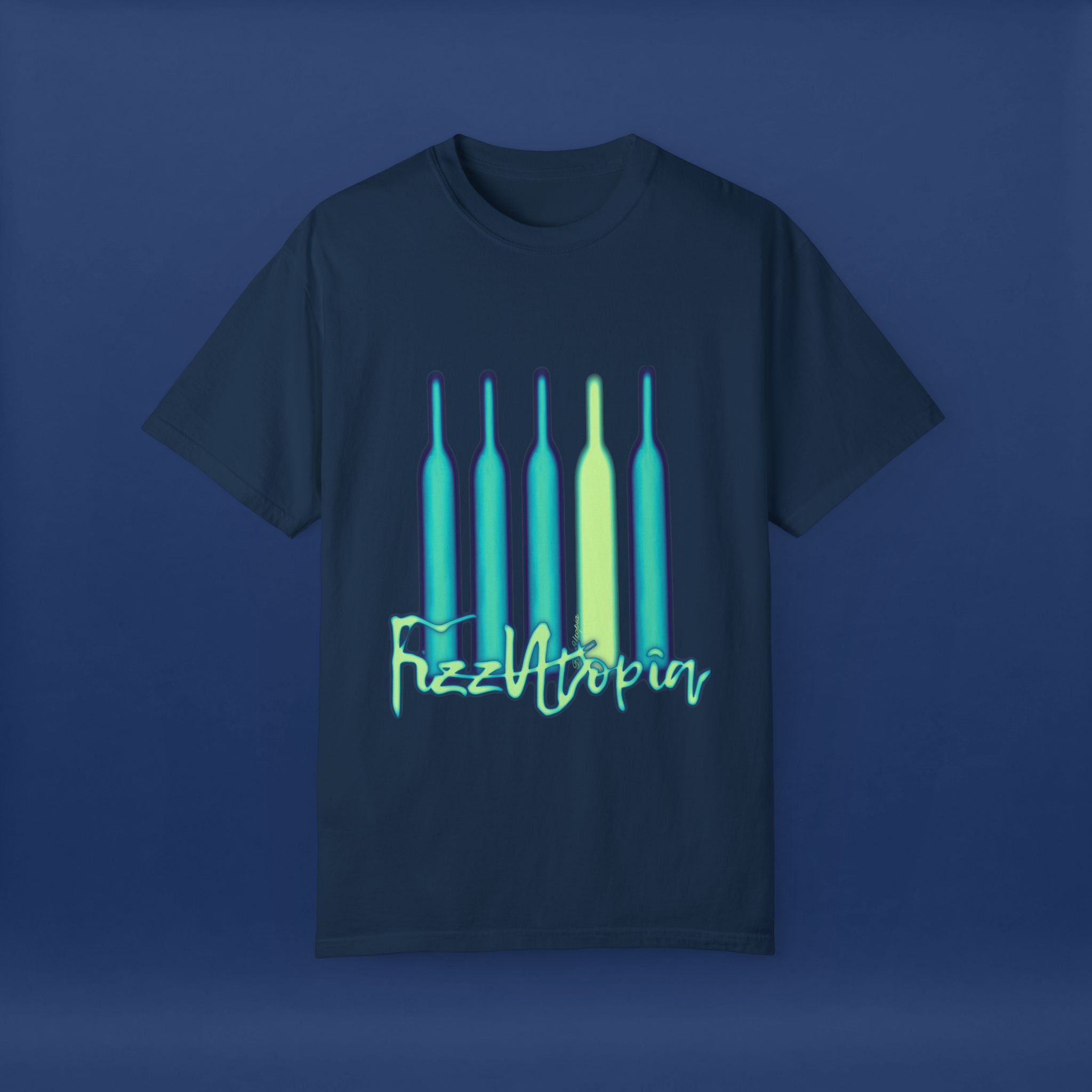 Cyberpunk Neon Vodka  Summer Short Sleeve Graphic Tee for Men & Women