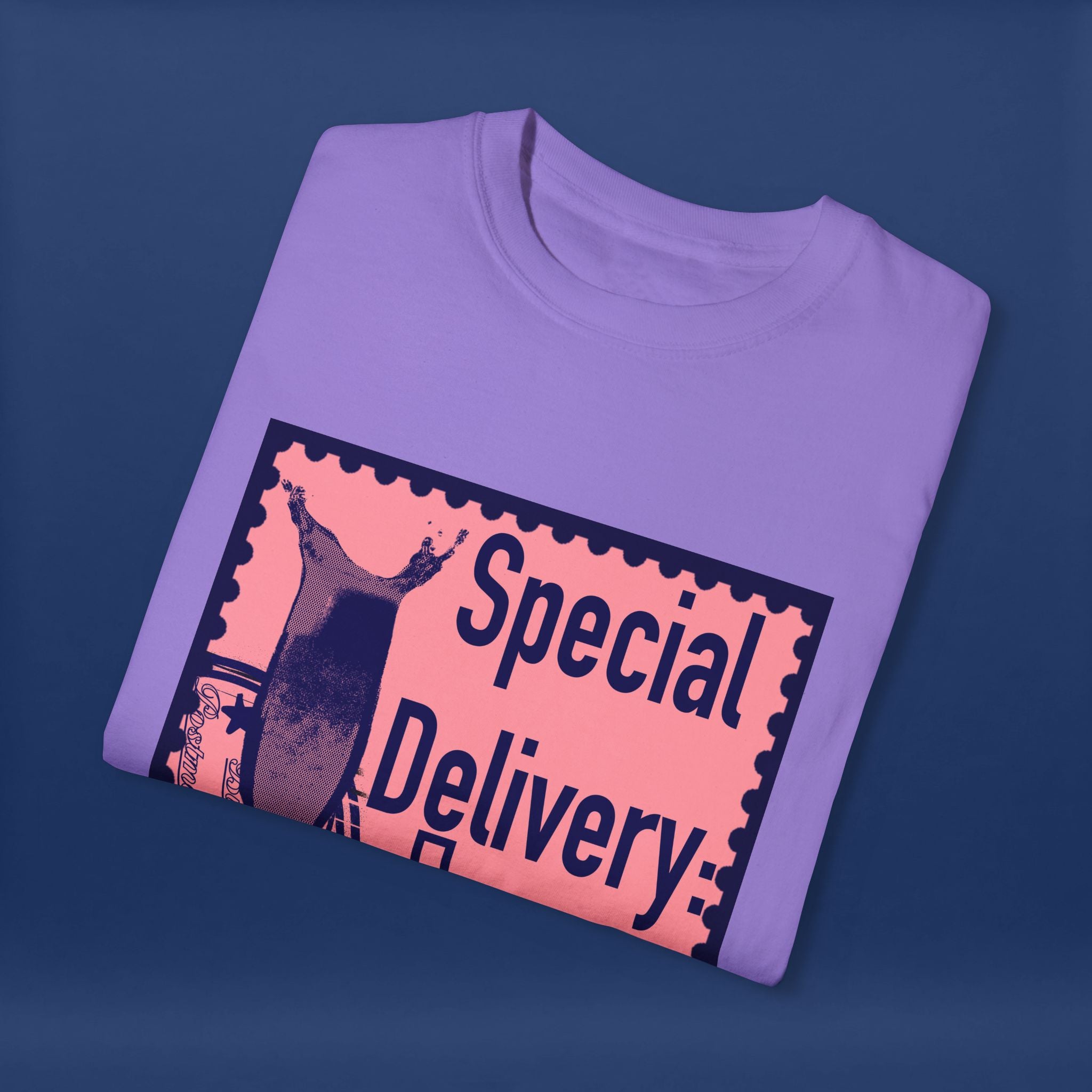 Happy Champagne Stamp- Summer Short Sleeve Graphic Tee for Men & Women