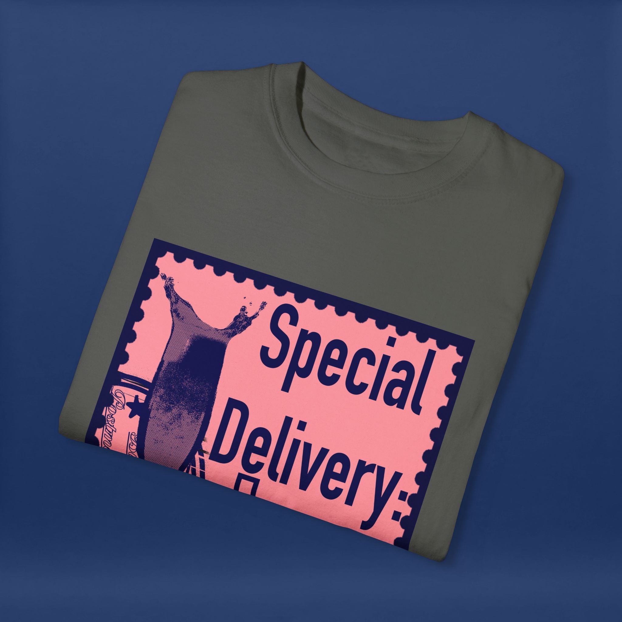 Happy Champagne Stamp- Summer Short Sleeve Graphic Tee for Men & Women