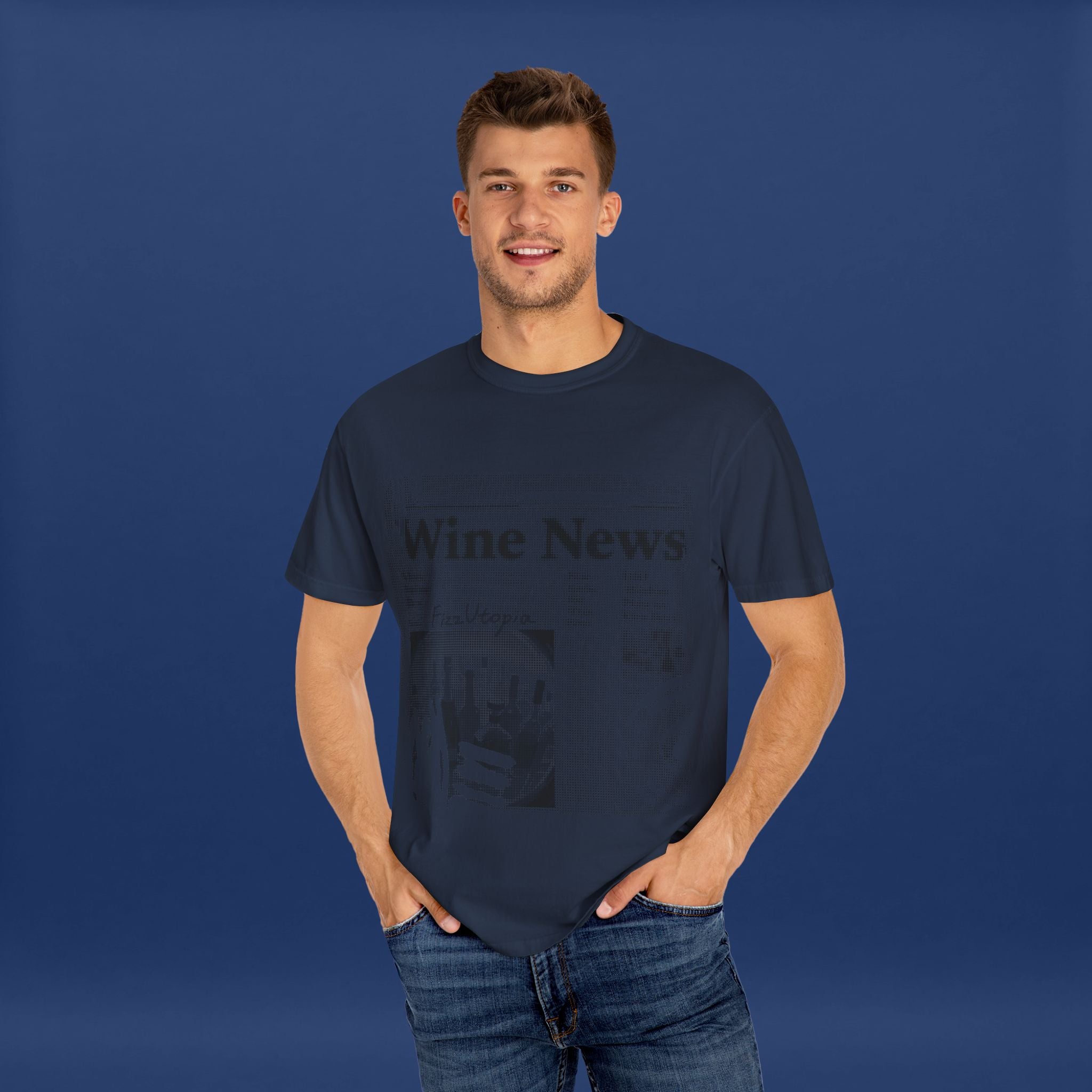 wine news - Summer Short Sleeve Graphic Tee for Men & Women（black）