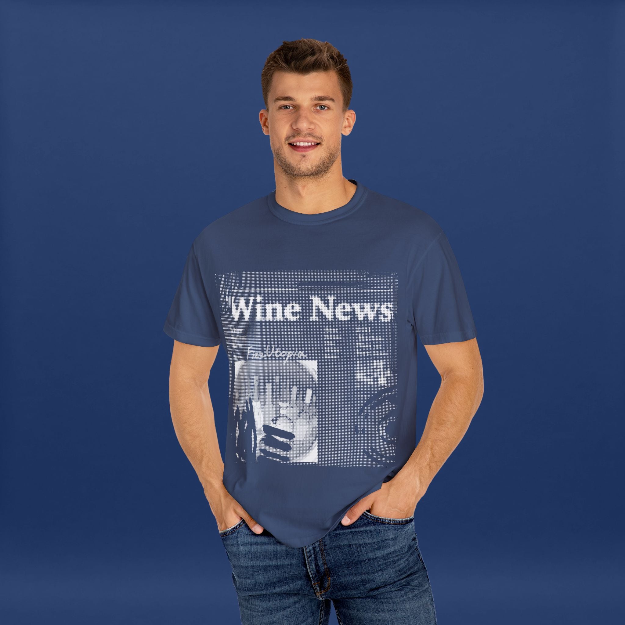 wine news - Summer Short Sleeve Graphic Tee for Men & Women（white）