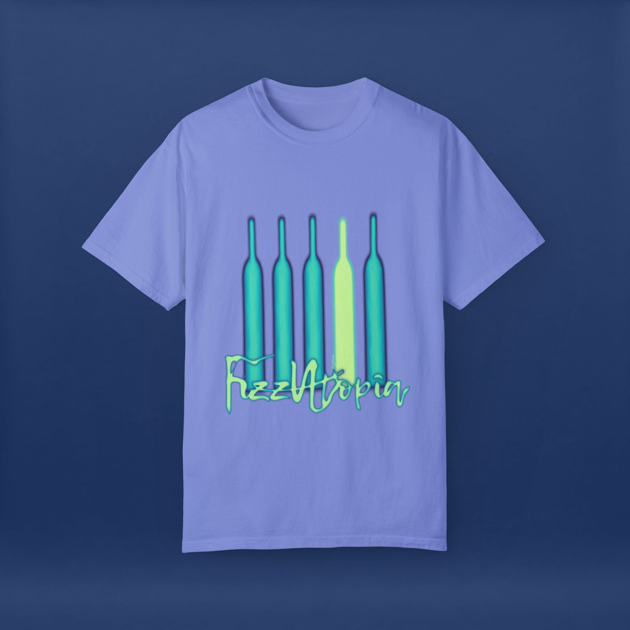 Cyberpunk Neon Vodka  Summer Short Sleeve Graphic Tee for Men & Women