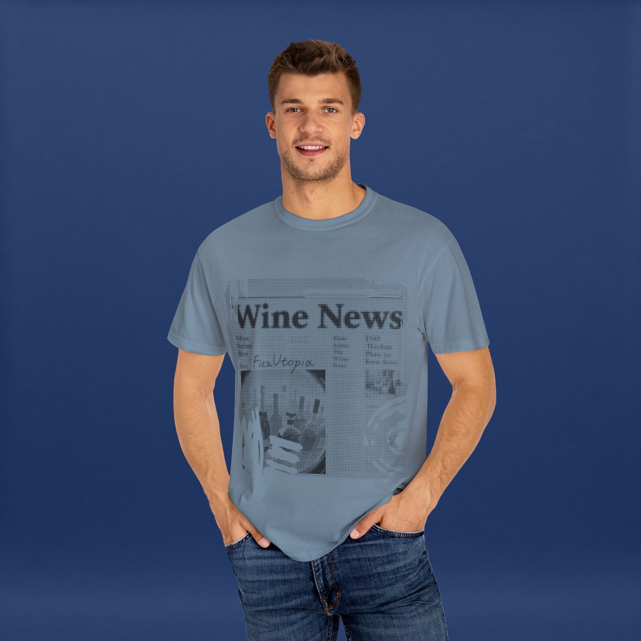 wine news - Summer Short Sleeve Graphic Tee for Men & Women（black）