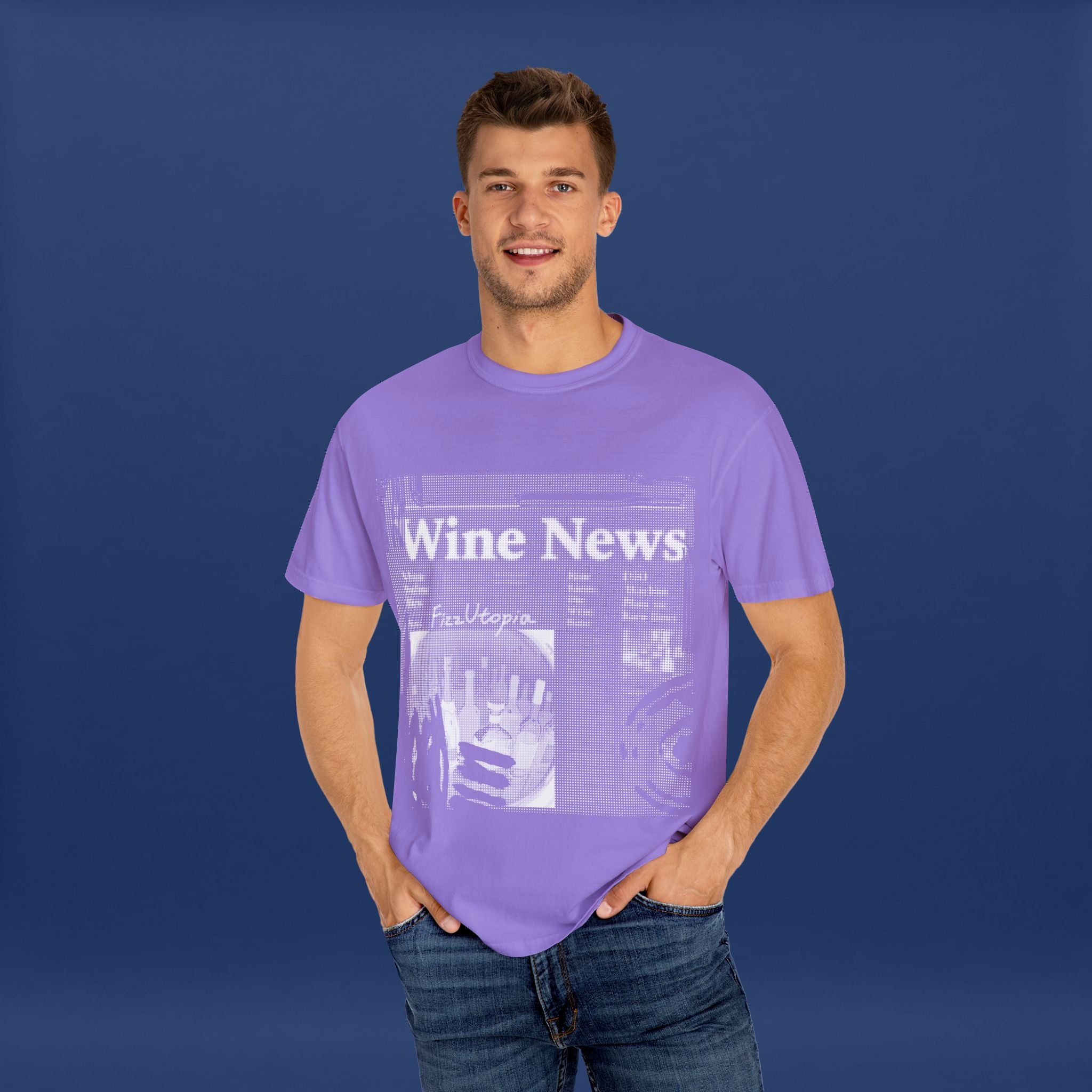 wine news - Summer Short Sleeve Graphic Tee for Men & Women（white）