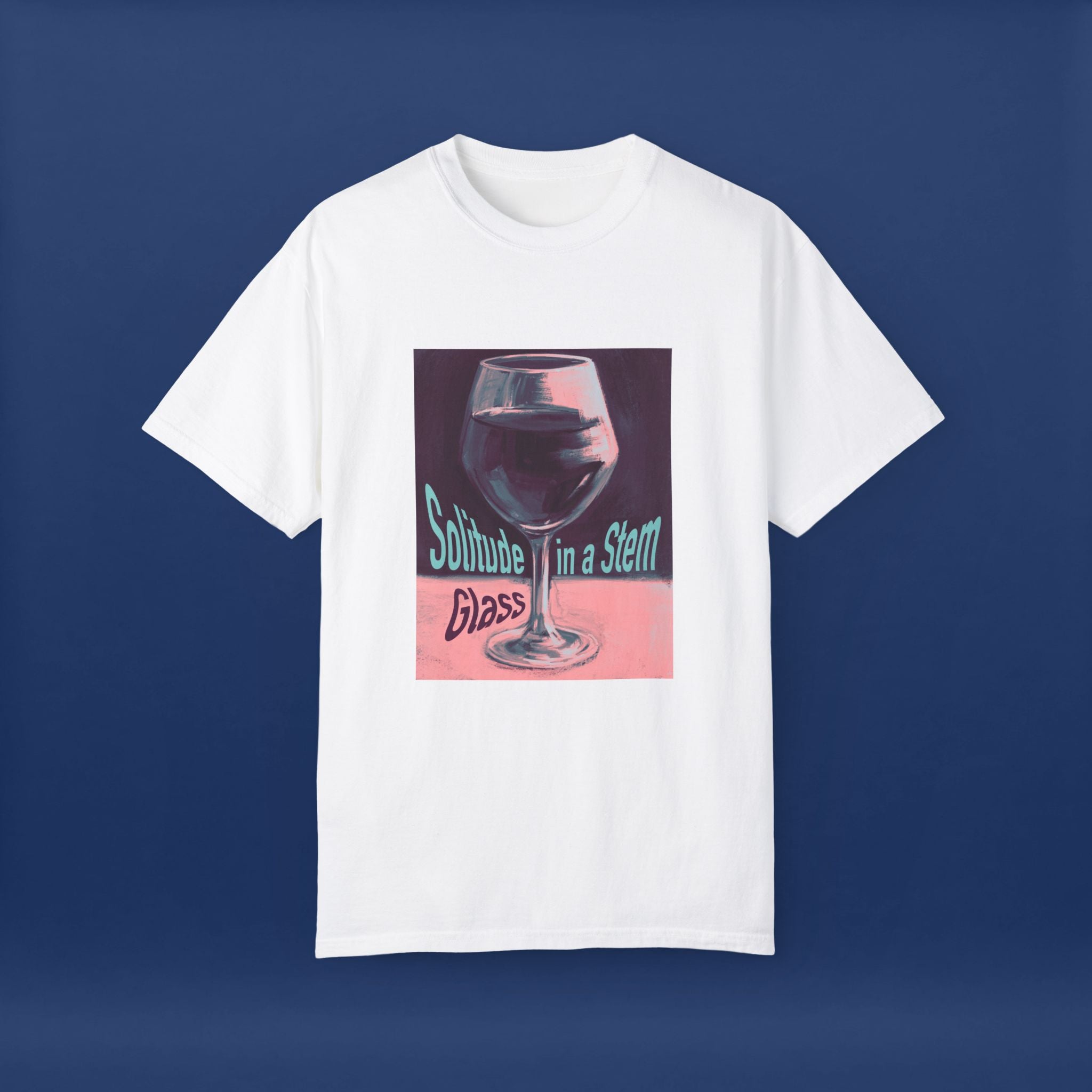 Oil Painting Wine Glass Art Tee Summer Short Sleeve Graphic Tee for Men & Women