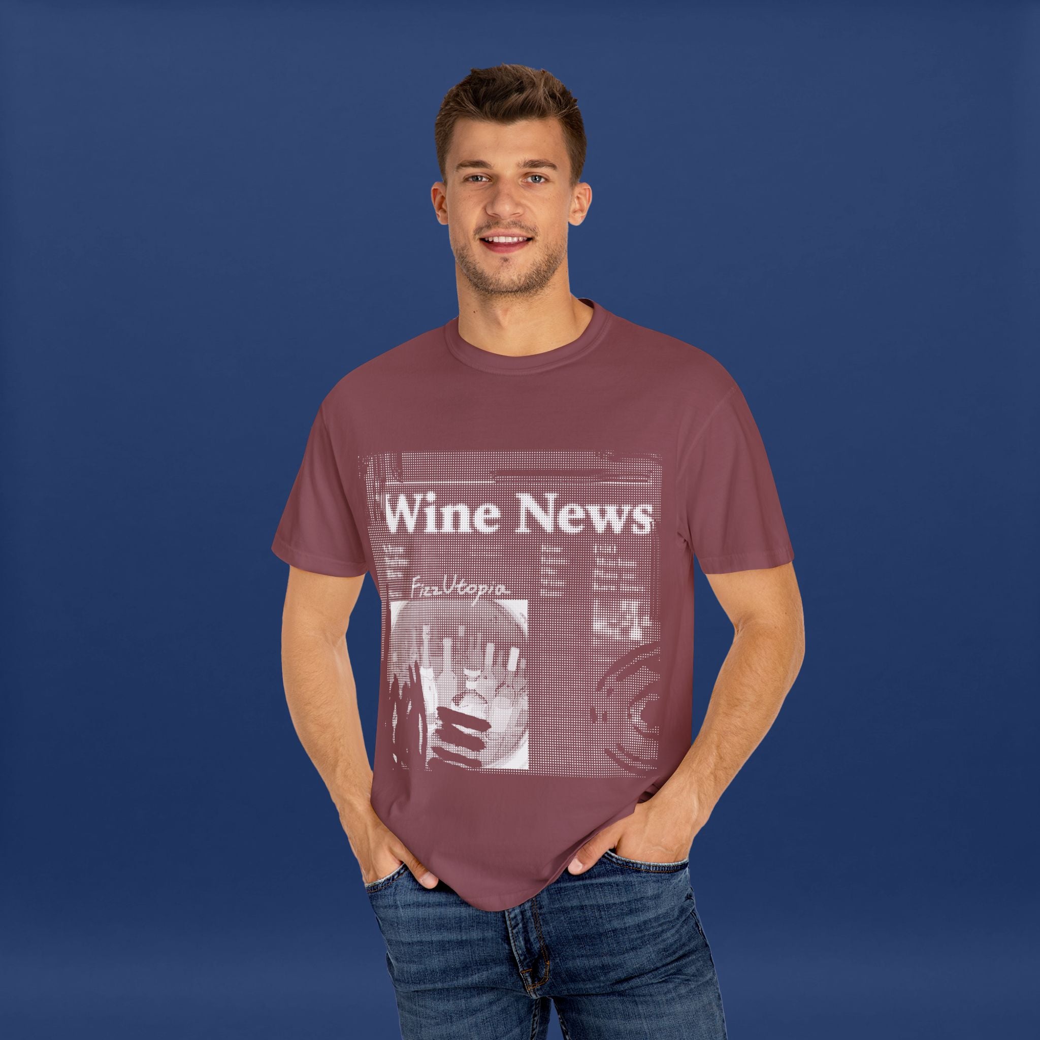 wine news - Summer Short Sleeve Graphic Tee for Men & Women（white）
