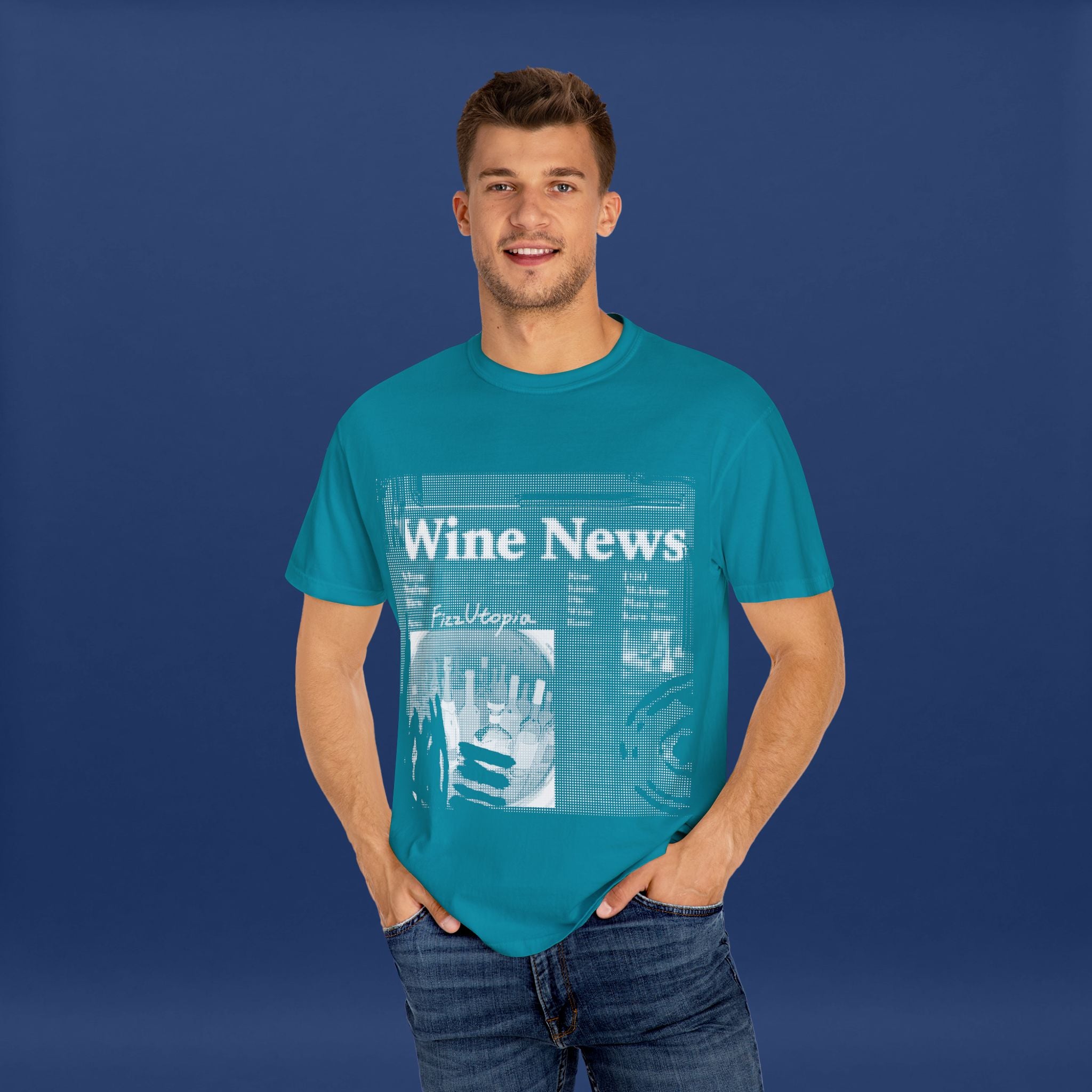 wine news - Summer Short Sleeve Graphic Tee for Men & Women（white）