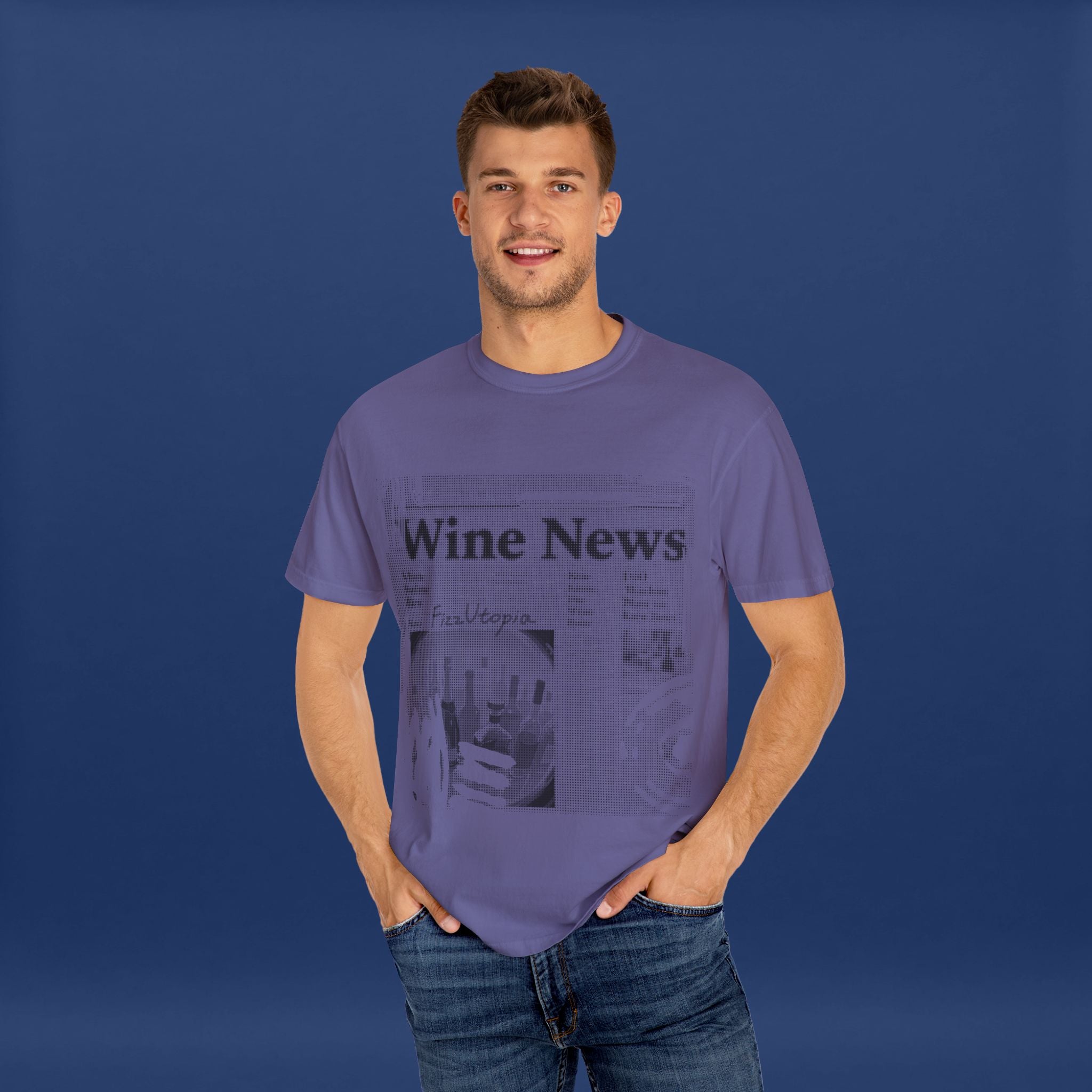 wine news - Summer Short Sleeve Graphic Tee for Men & Women（black）