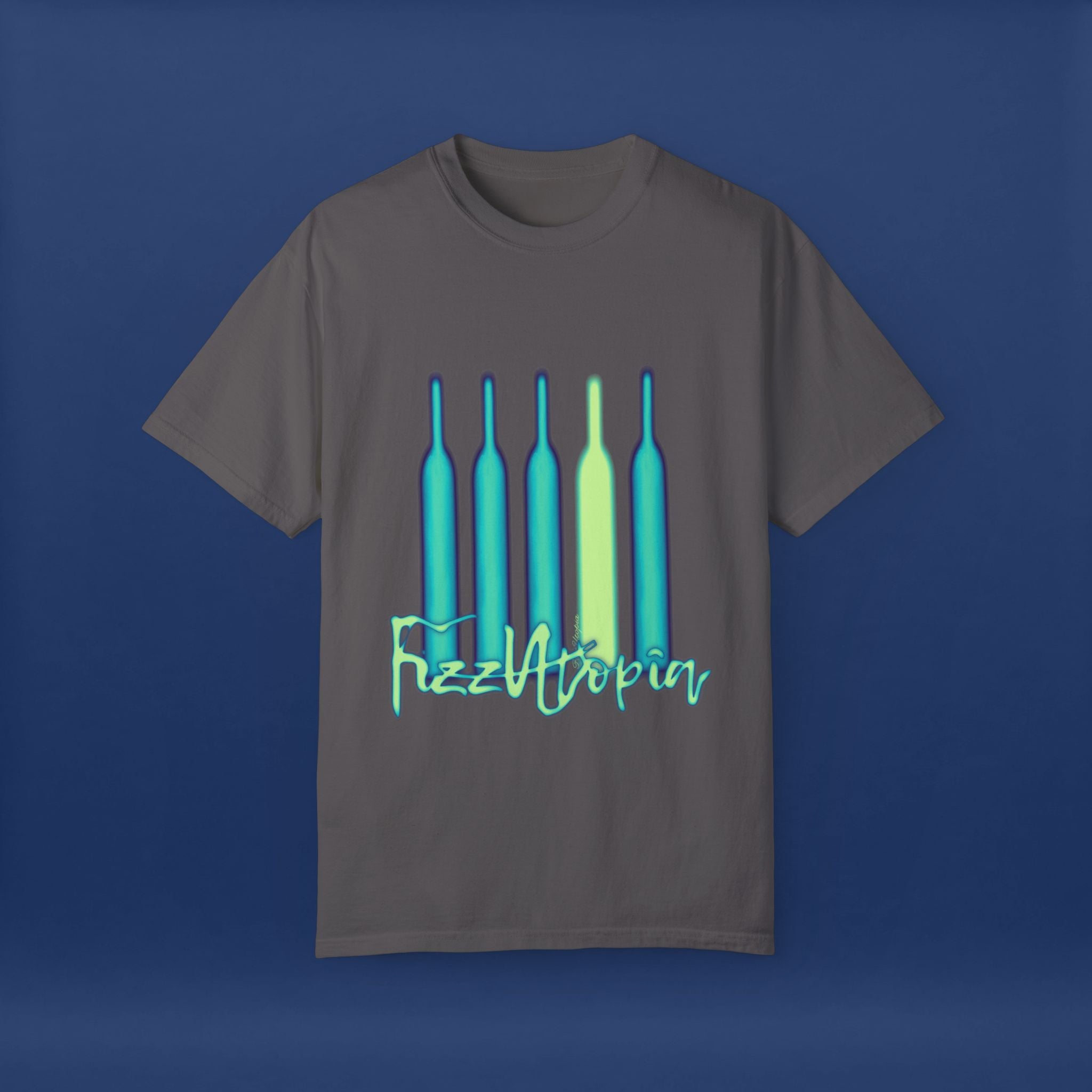 Cyberpunk Neon Vodka  Summer Short Sleeve Graphic Tee for Men & Women