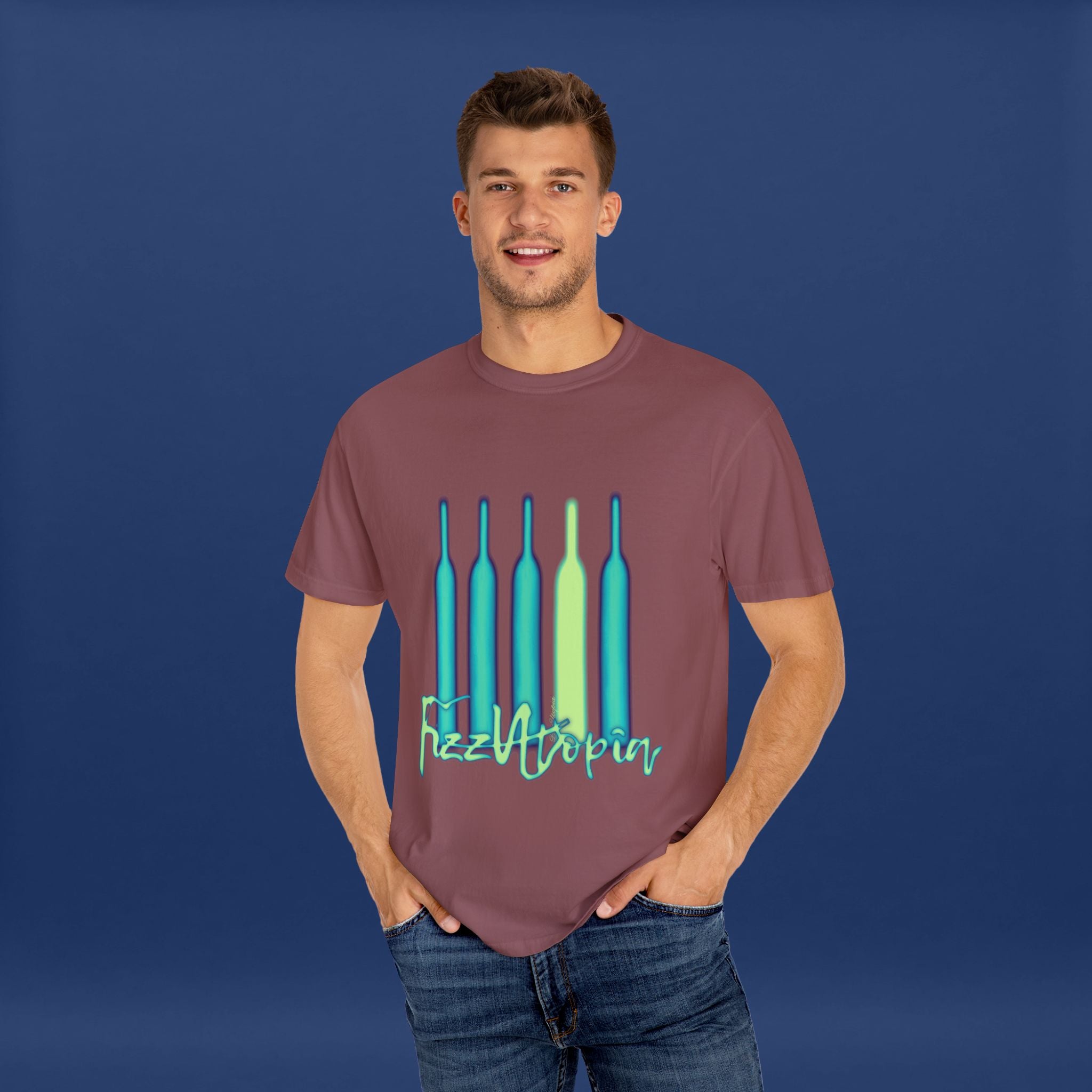 Cyberpunk Neon Vodka  Summer Short Sleeve Graphic Tee for Men & Women
