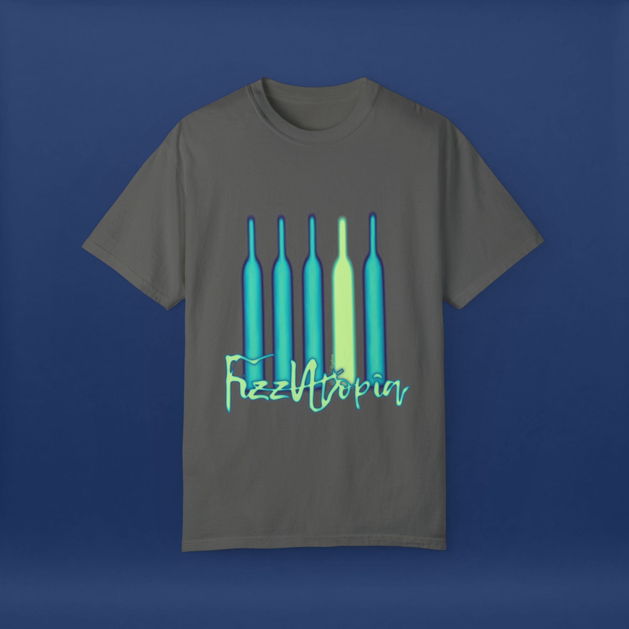 Cyberpunk Neon Vodka  Summer Short Sleeve Graphic Tee for Men & Women