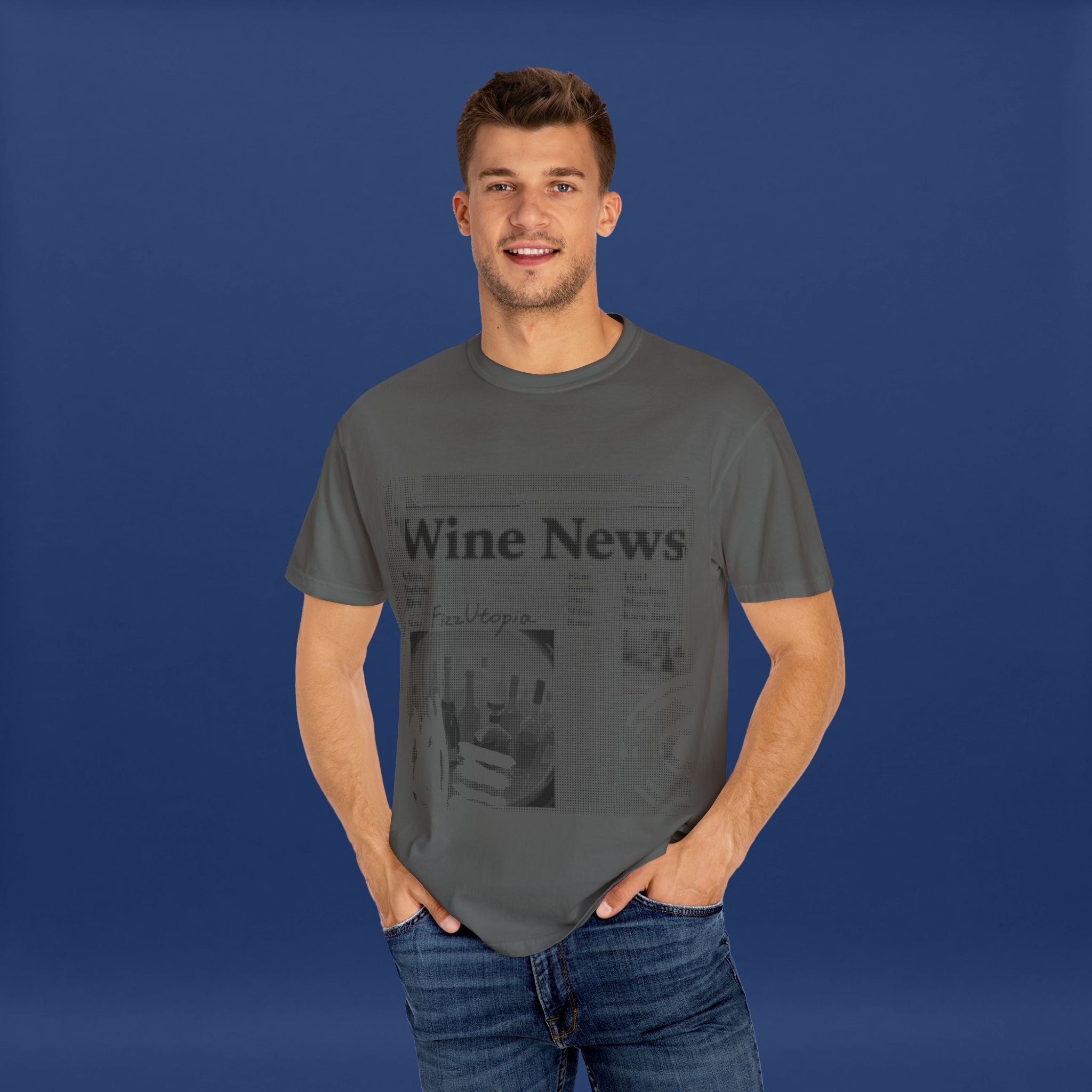 wine news - Summer Short Sleeve Graphic Tee for Men & Women（black）