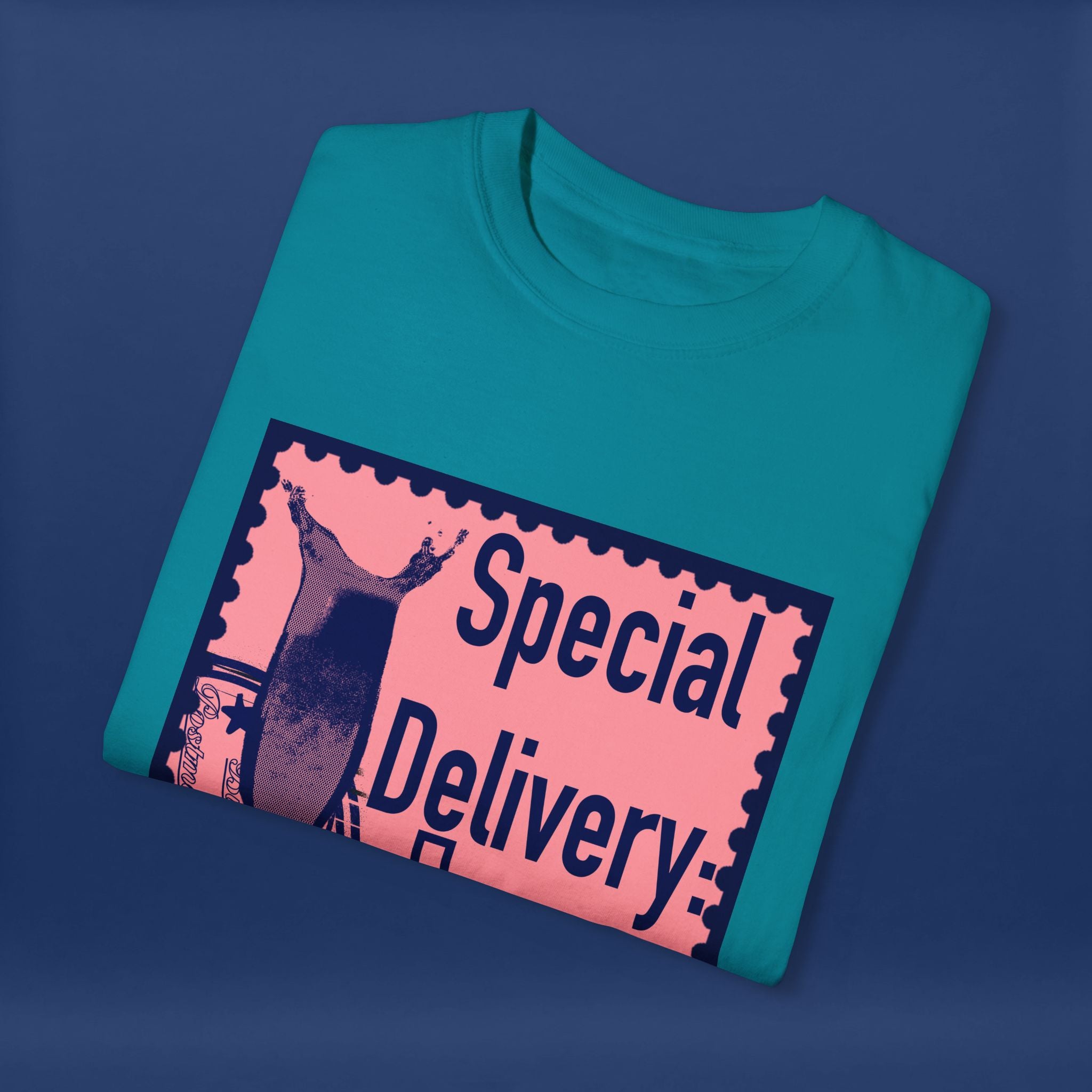 Happy Champagne Stamp- Summer Short Sleeve Graphic Tee for Men & Women