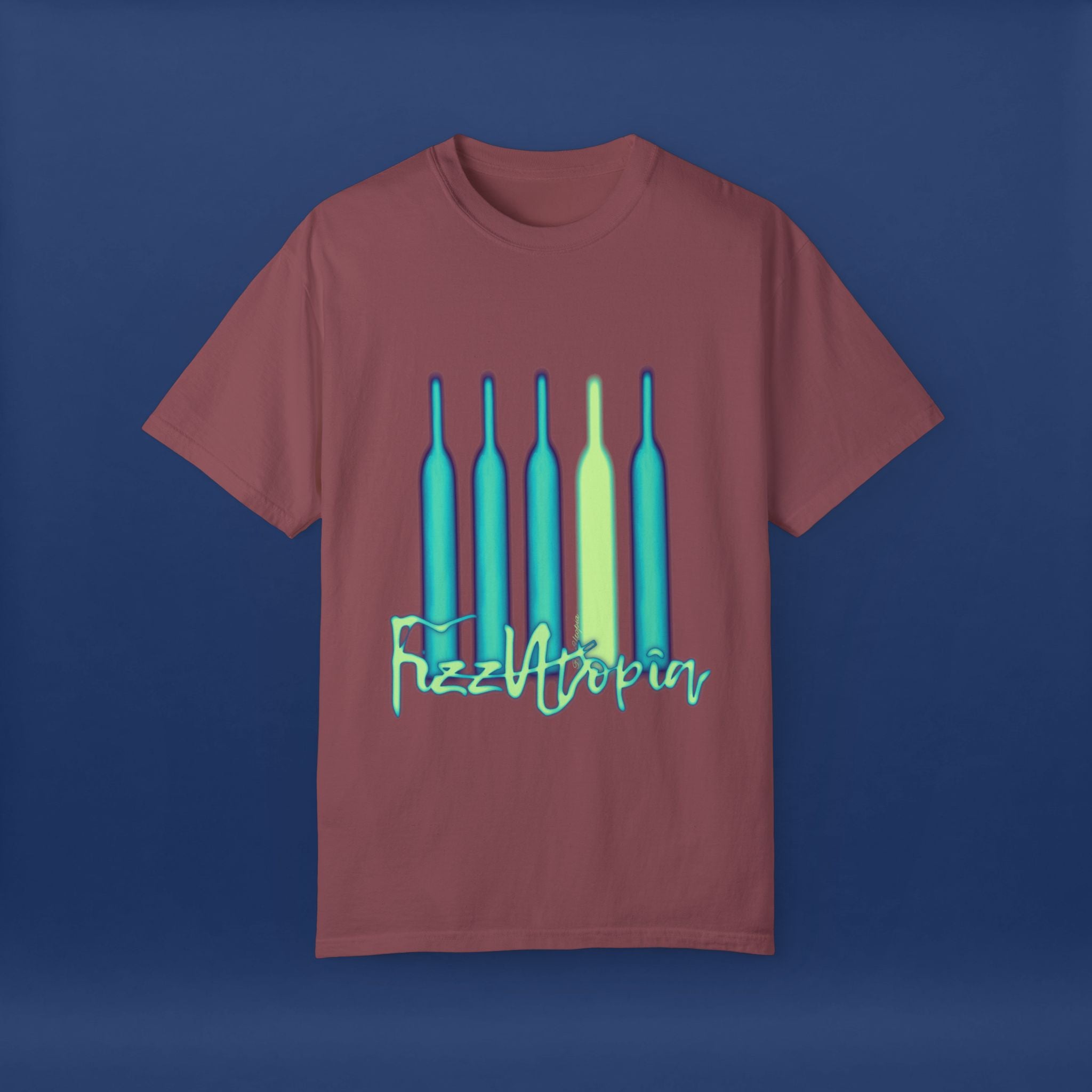 Cyberpunk Neon Vodka  Summer Short Sleeve Graphic Tee for Men & Women