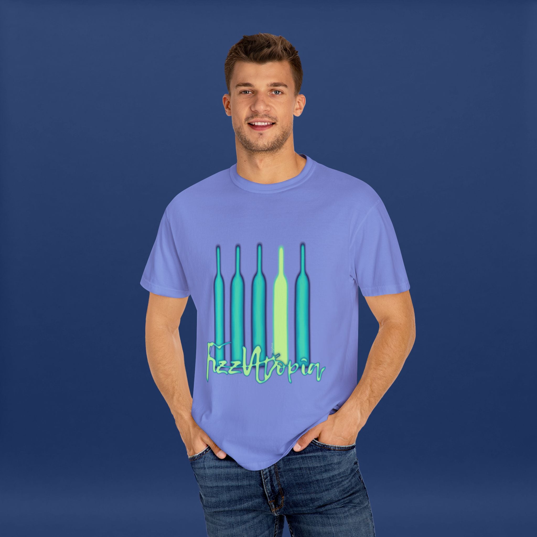 Cyberpunk Neon Vodka  Summer Short Sleeve Graphic Tee for Men & Women