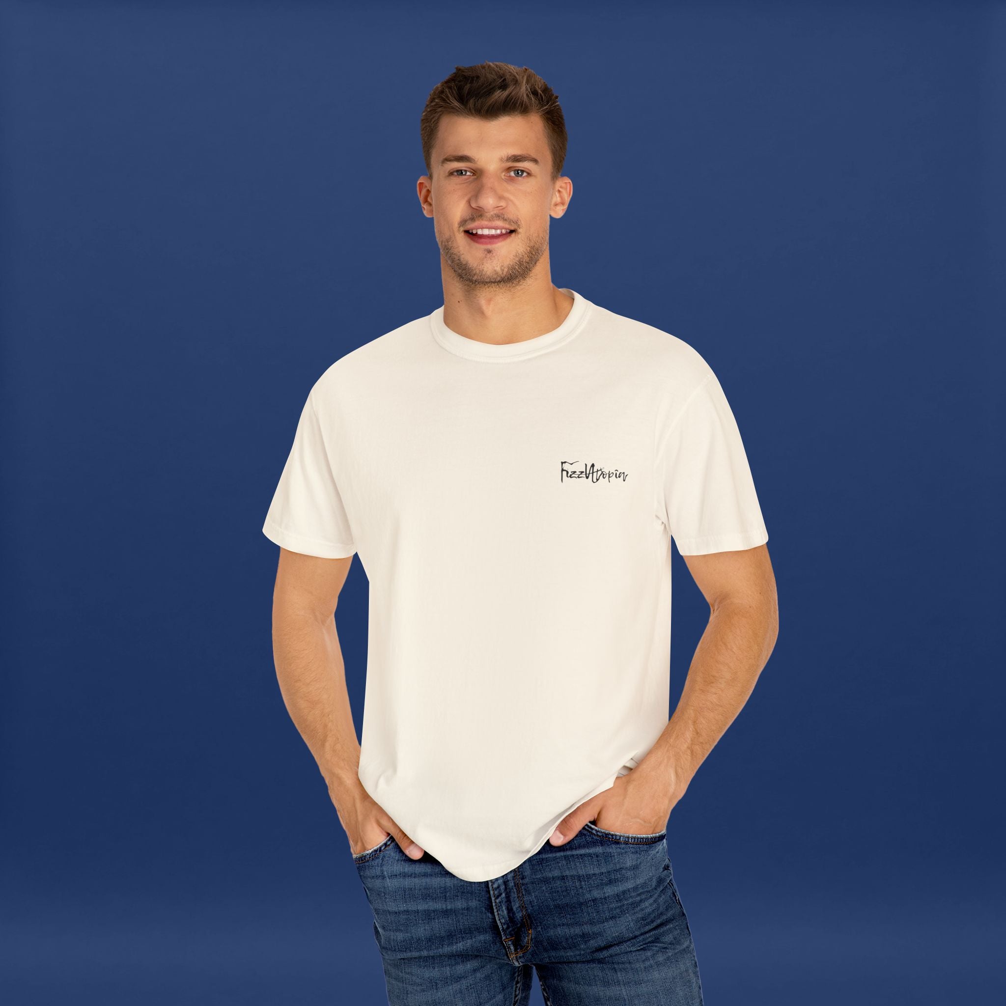 Digital Distortion Typography- Summer Short Sleeve Graphic Tee for Men & Women