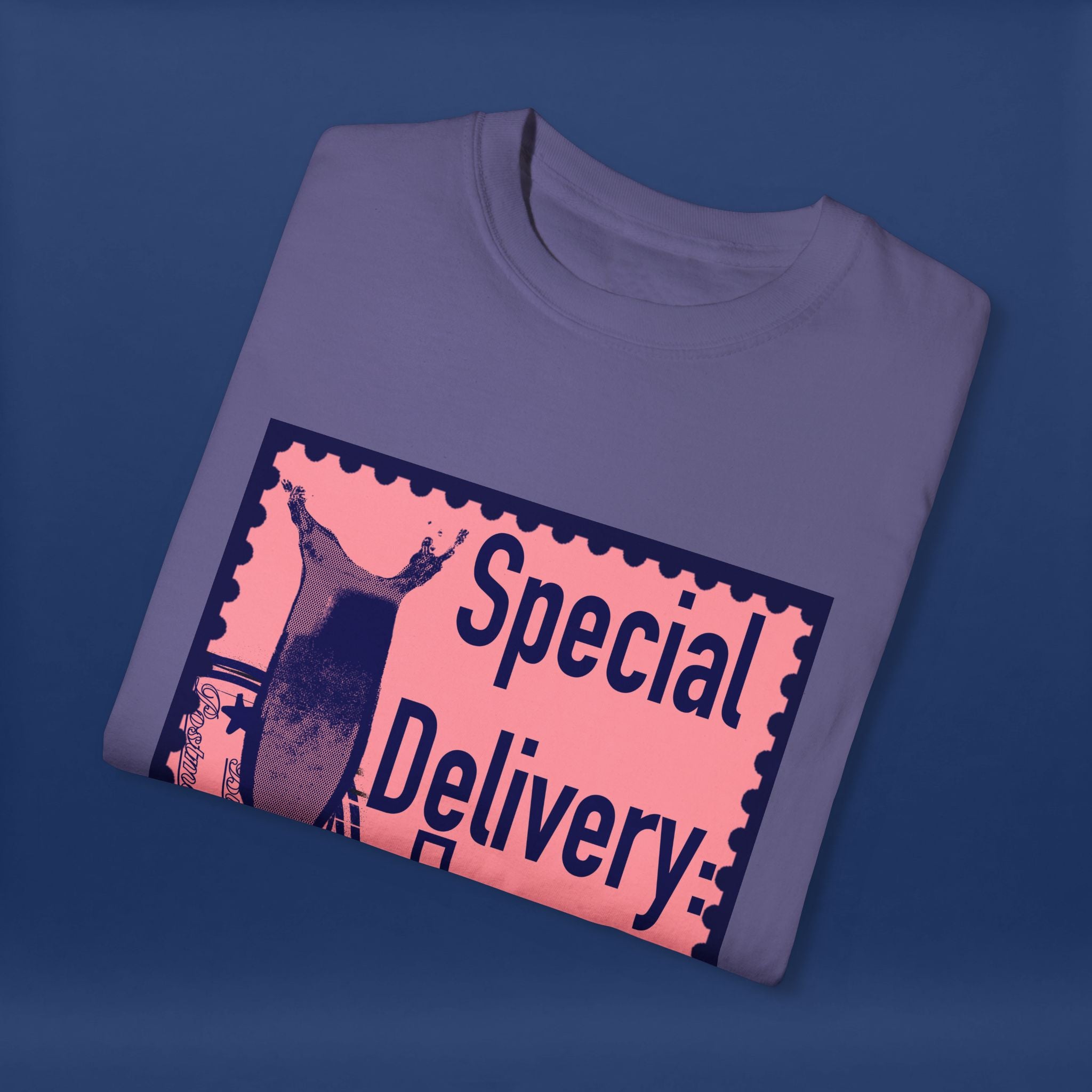 Happy Champagne Stamp- Summer Short Sleeve Graphic Tee for Men & Women