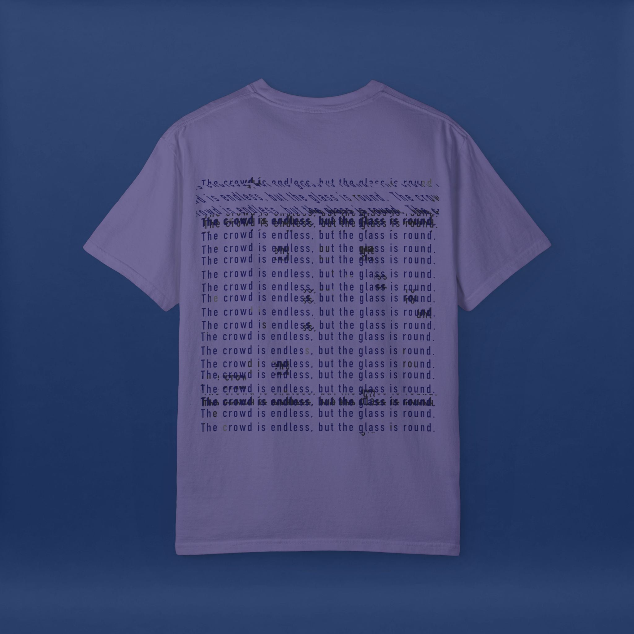Digital Distortion Typography- Summer Short Sleeve Graphic Tee for Men & Women