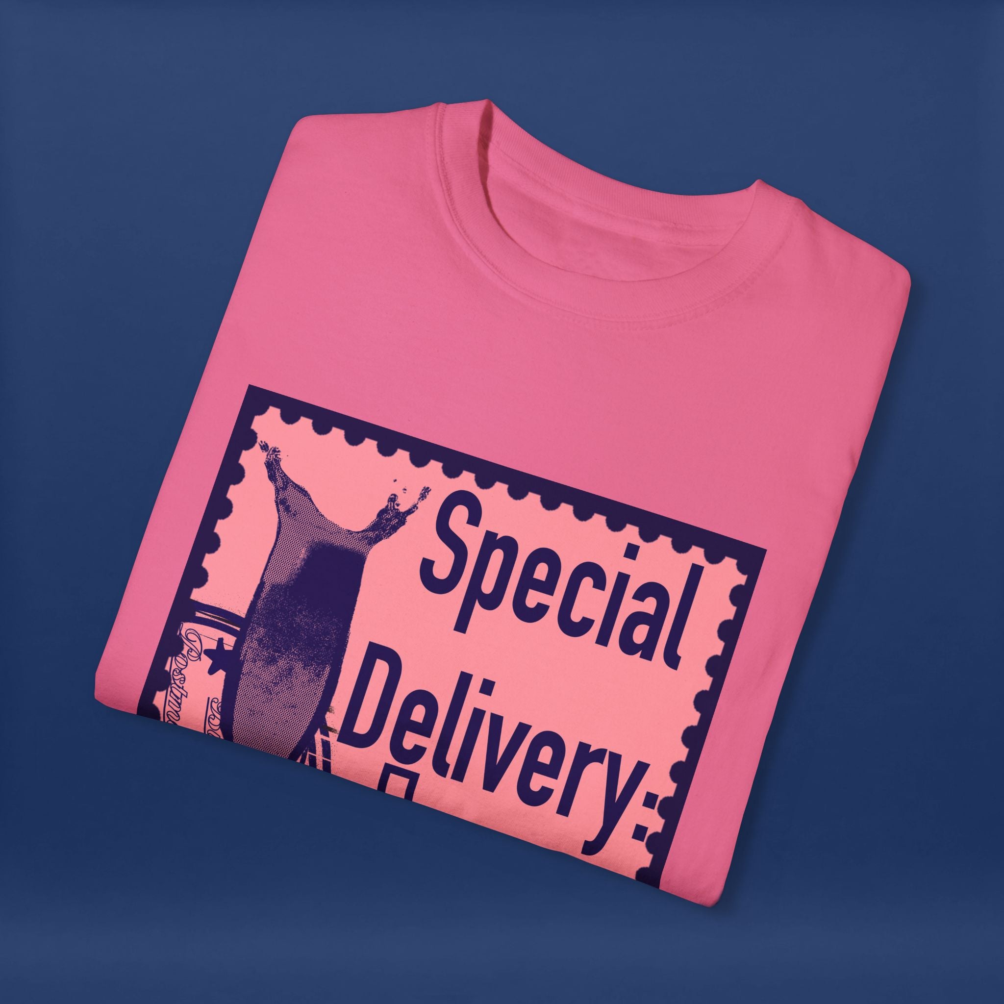 Happy Champagne Stamp- Summer Short Sleeve Graphic Tee for Men & Women