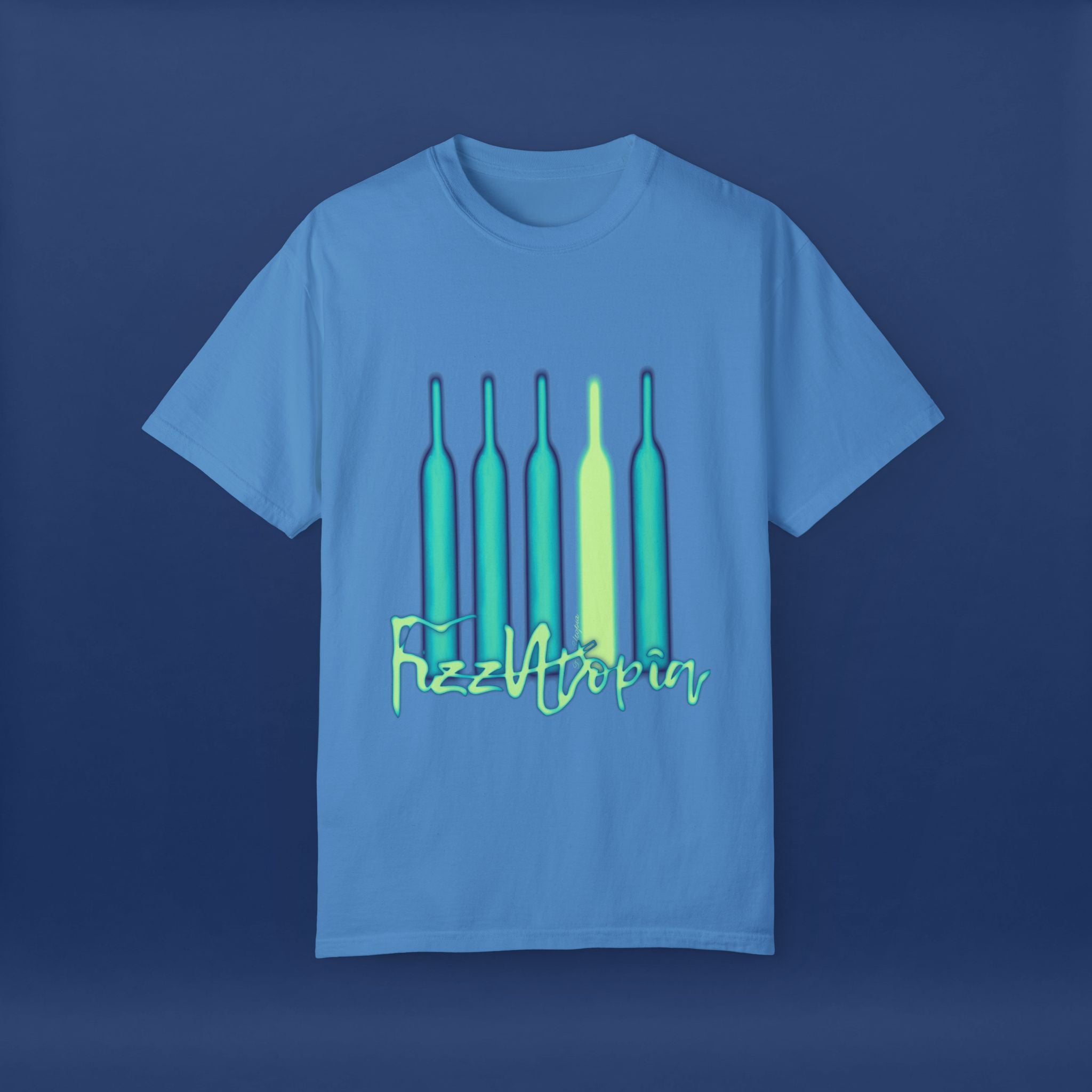 Cyberpunk Neon Vodka  Summer Short Sleeve Graphic Tee for Men & Women